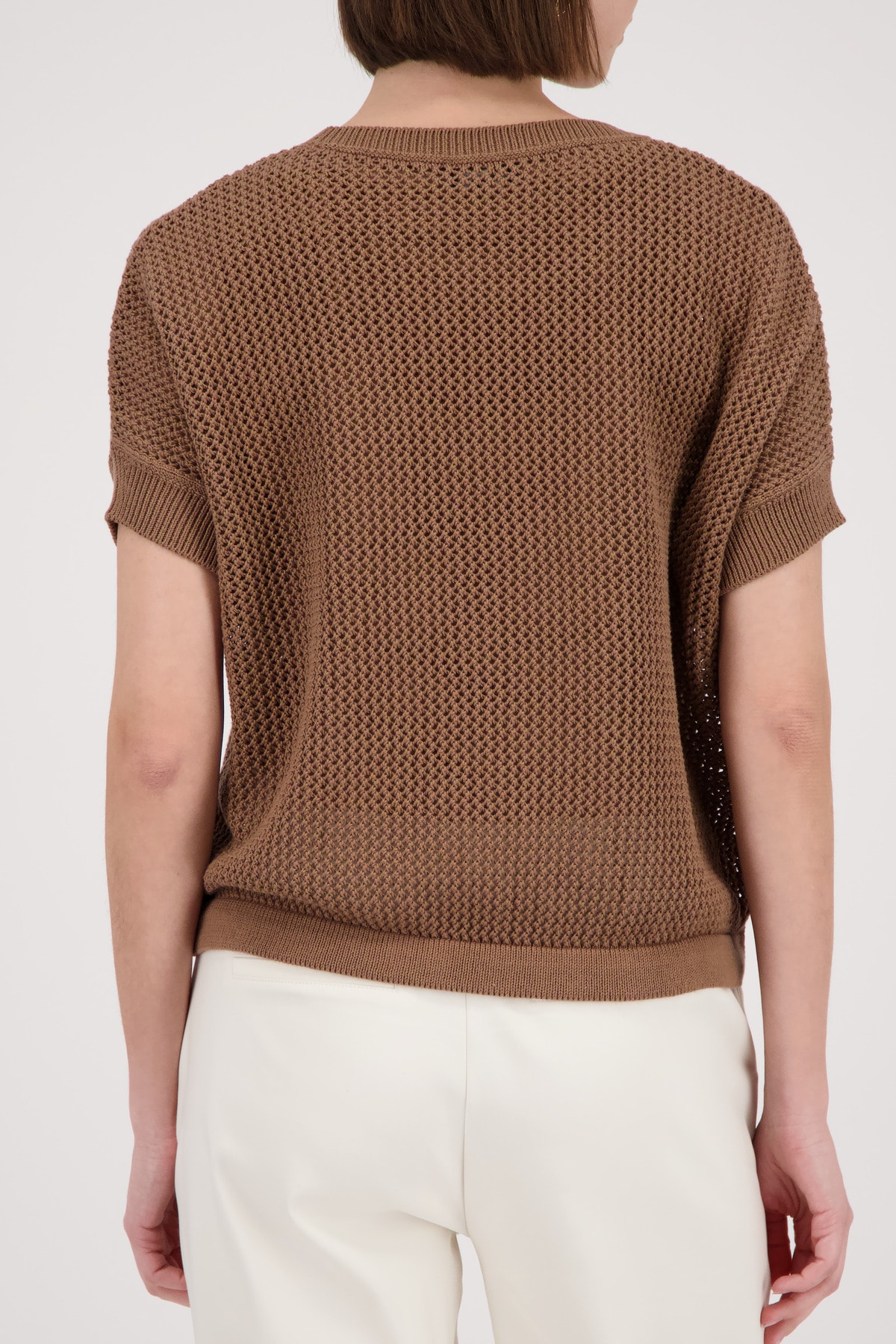 Monari Ajourpullover »Pullover Basic Schmuck« Regular fit mit Strasssteinen