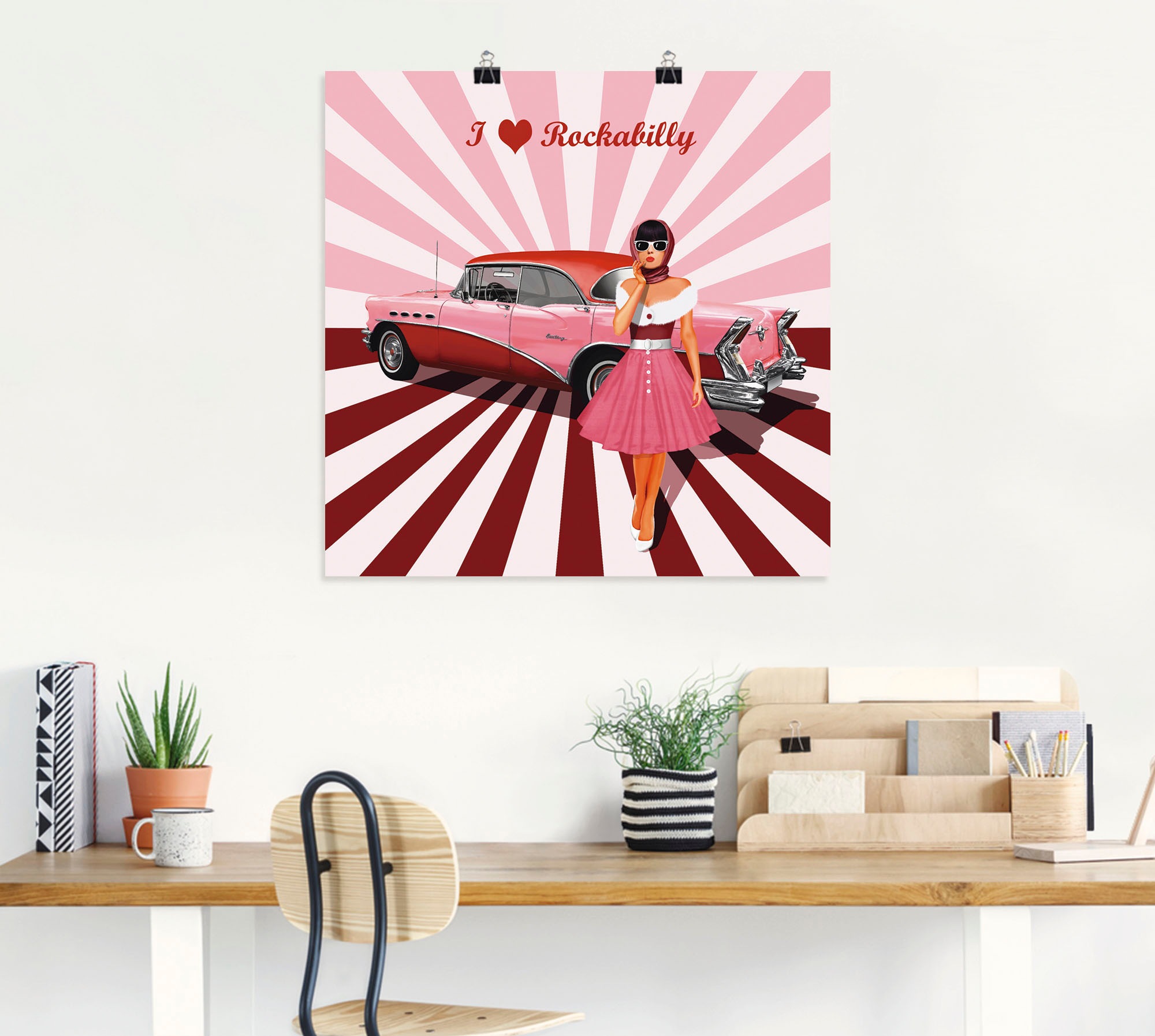 Artland Wandbild »Ich liebe Rockabilly« Ausstellungsplakate 1 Stk. tlg. als Leinwandbild, Poster in verschied. Grössen