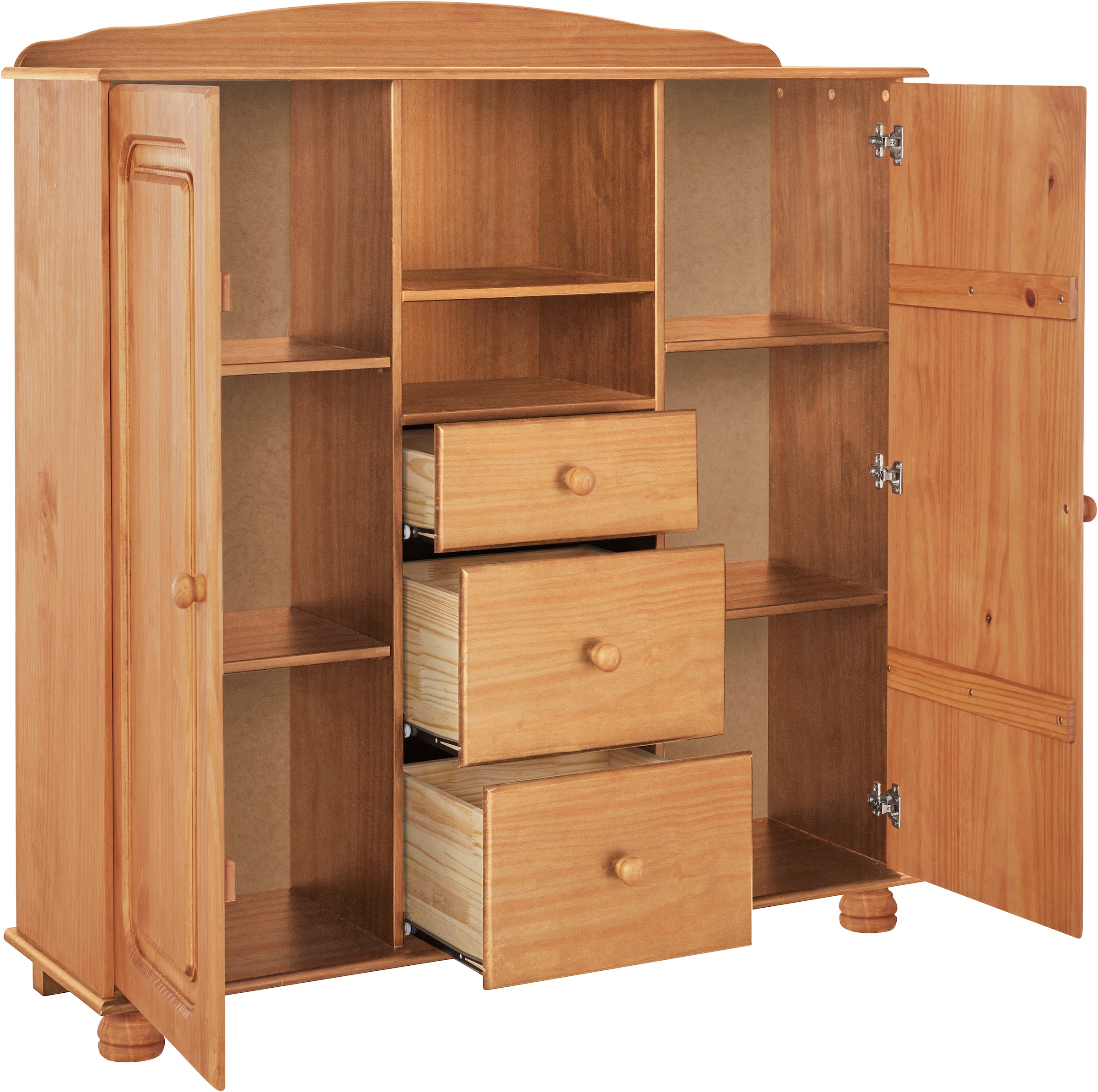 Home affaire Buffet haut »Mette« Stauraumschrank mit 3 Schubladen und verstellbaren Einlegeböden