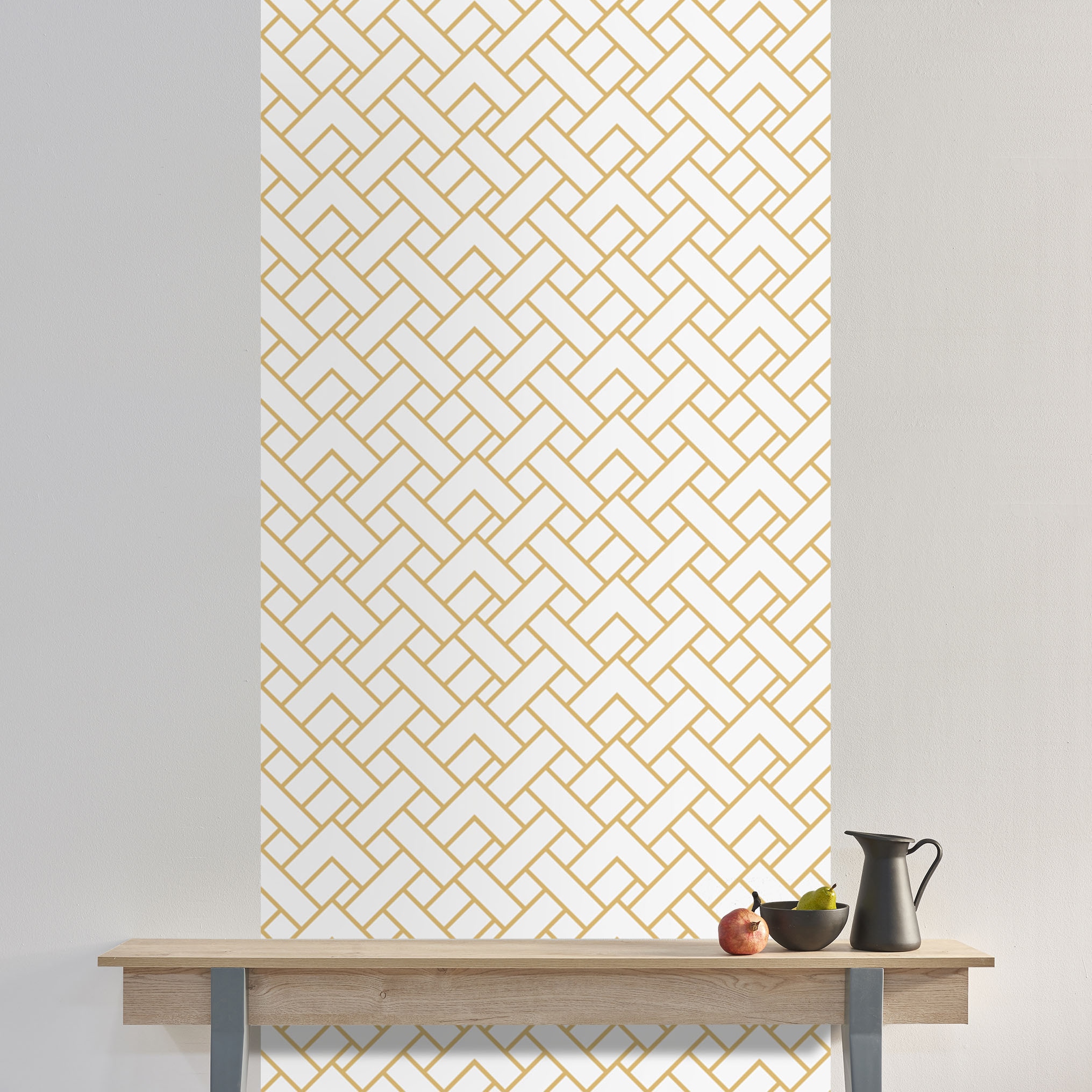 queence Vinyltapete »Domino« Farbverlauf | abstrakt | bedruckt | gemustert glatt 90x250cm, selbstklebend, kinderleichte Anbringung, , Sticker