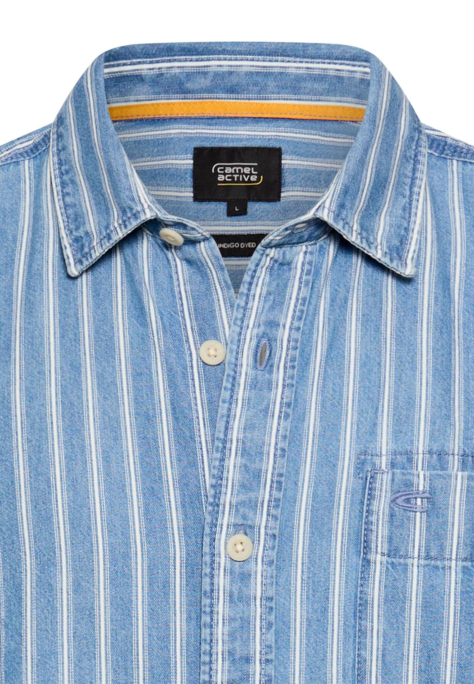 camel active Jeanshemd im Streifen-Design