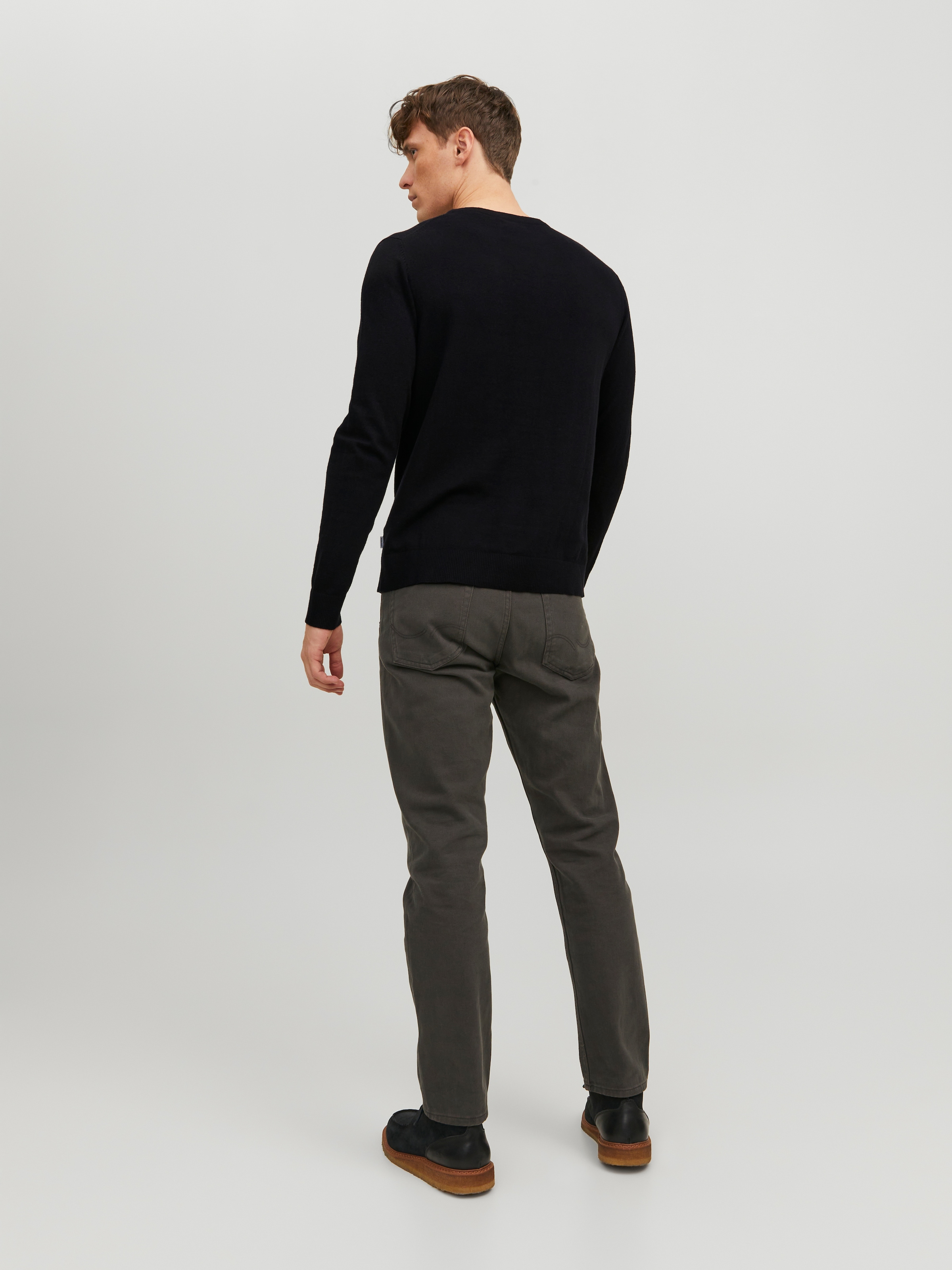 Jack & Jones Rundhalspullover »EMIL KNIT« Baumwollmischung, locker geschnitten
