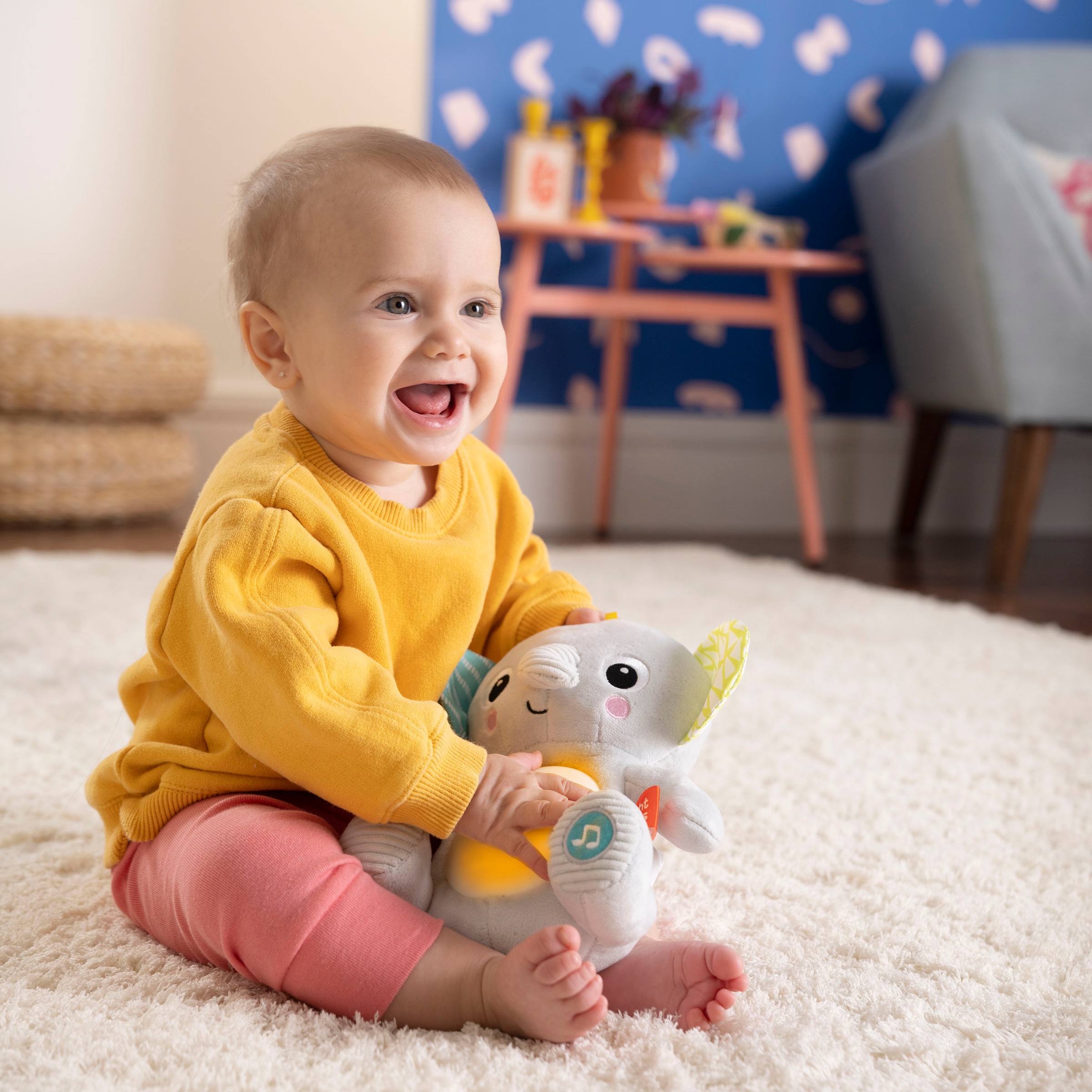 Bright Starts Plüschfigur »Hug-a-bye Baby™ Musical Light Up Soft Toy​« mit Licht und Soundeffekten