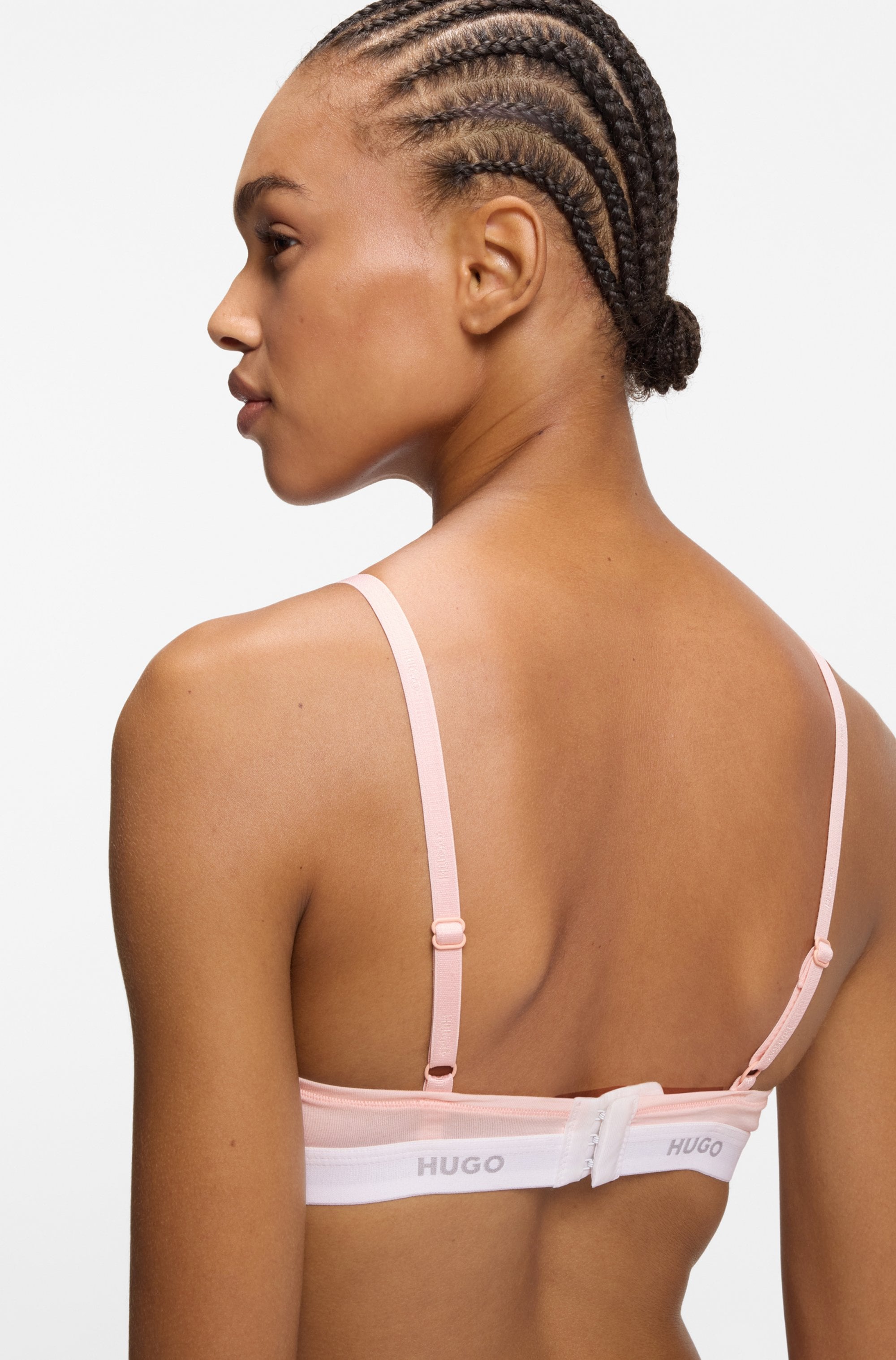 HUGO Underwear Soutien-gorge triangle »aus Stretch-Baumwolle mit Logo-Unterbrustband« mit herausnehmbaren Polstern, geformte Körbchen