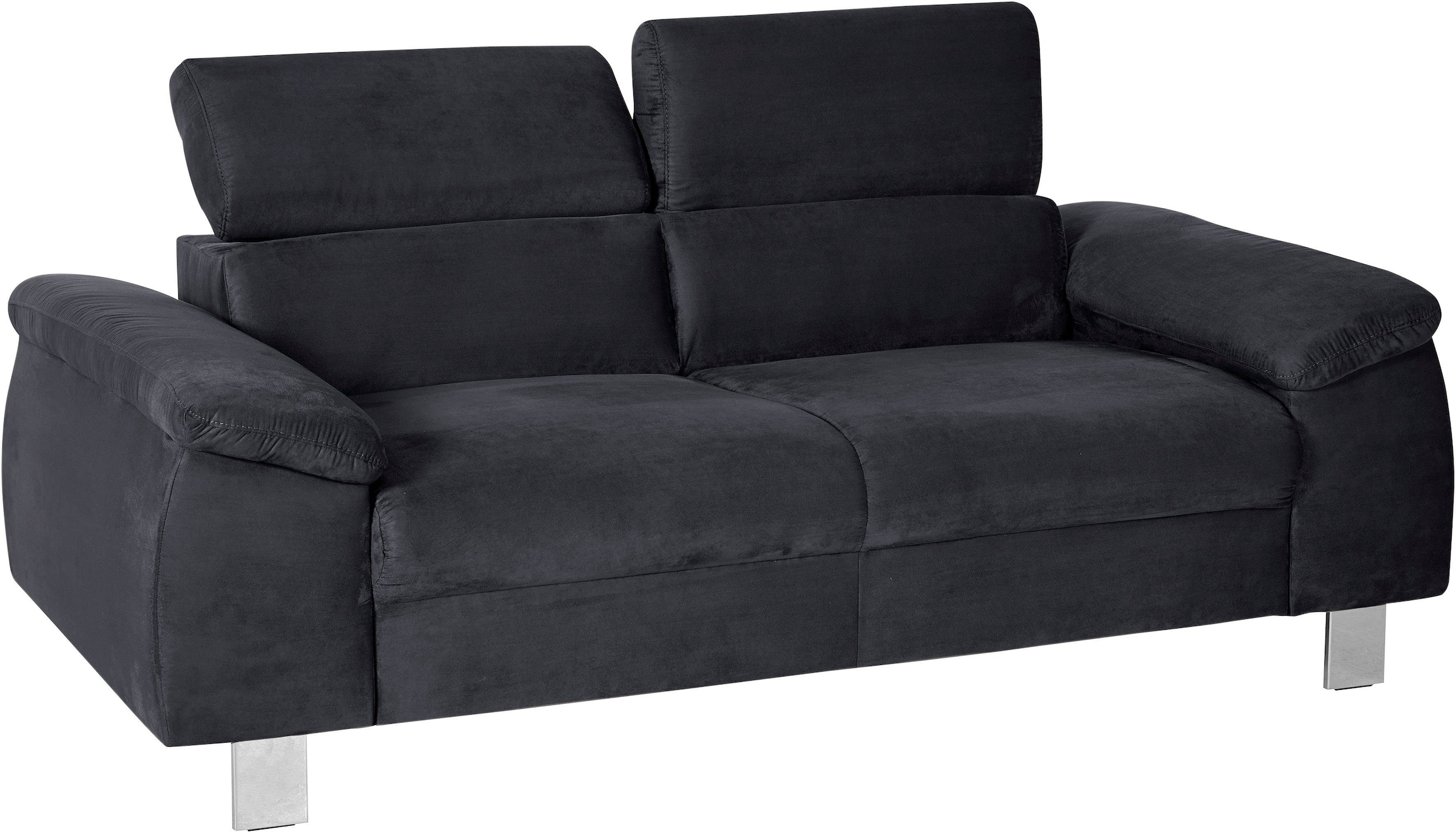 COTTA Ensemble rembourré »Komaris, B: 177 bzw. 100 cm« Set,  Set: 2er-Sofa & Hocker, mit Kopfteilverstellung