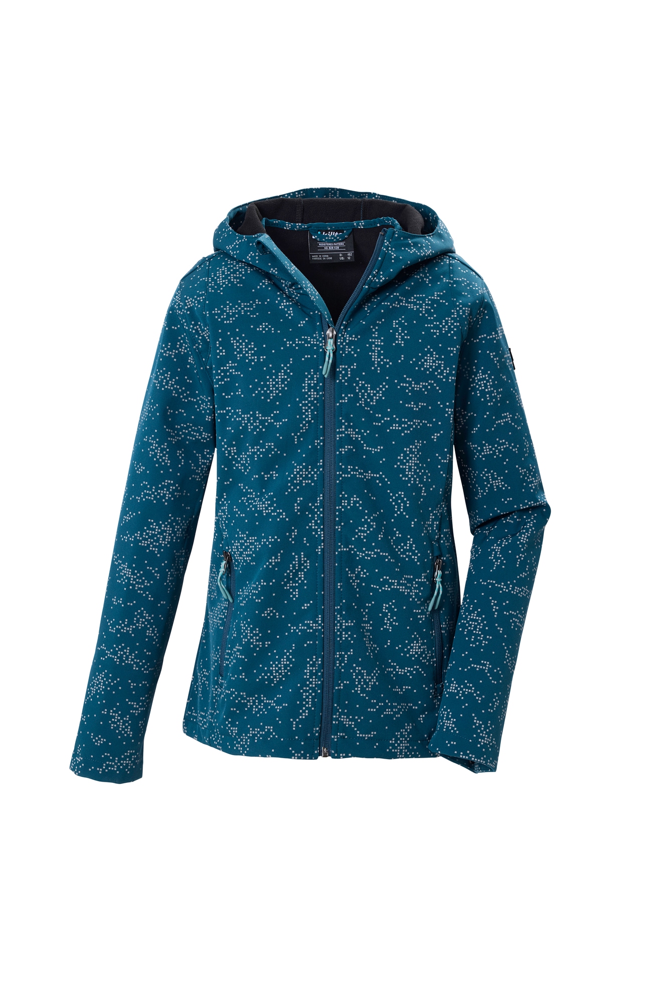Killtec Softshelljacke für Kinder, mit regulierbarer Kapuze, winddicht, wasserabweisend