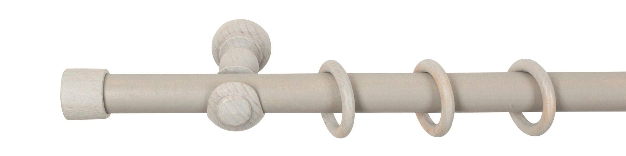 SN DECO GROUP Gardinenstange »Cafiro« 1 läufig-läufig Fixmass 28 mm, Holz, verschiedene Längen und Farben, Komplettset