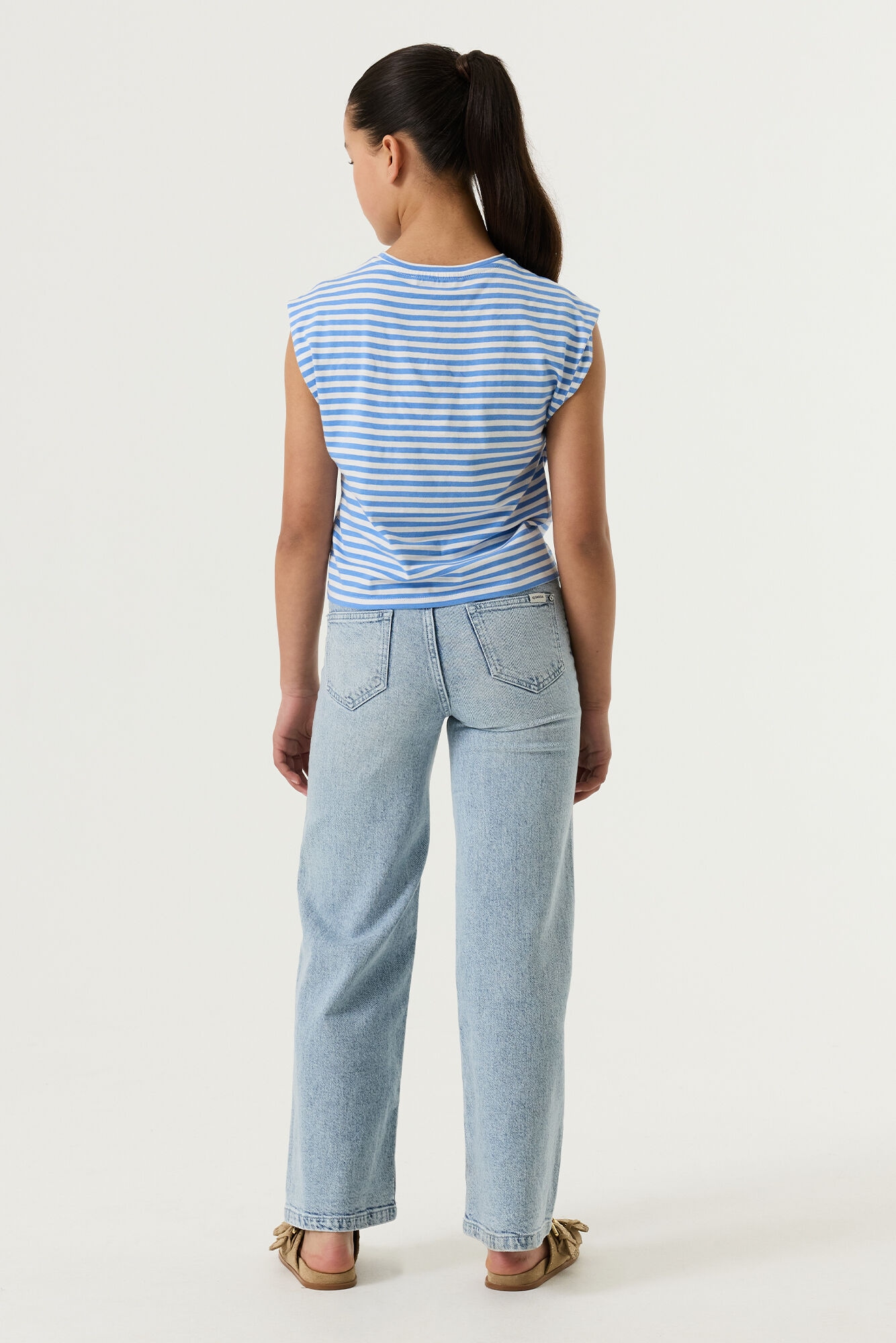 Garcia T-shirt Haut chemise à rayures, pour filles