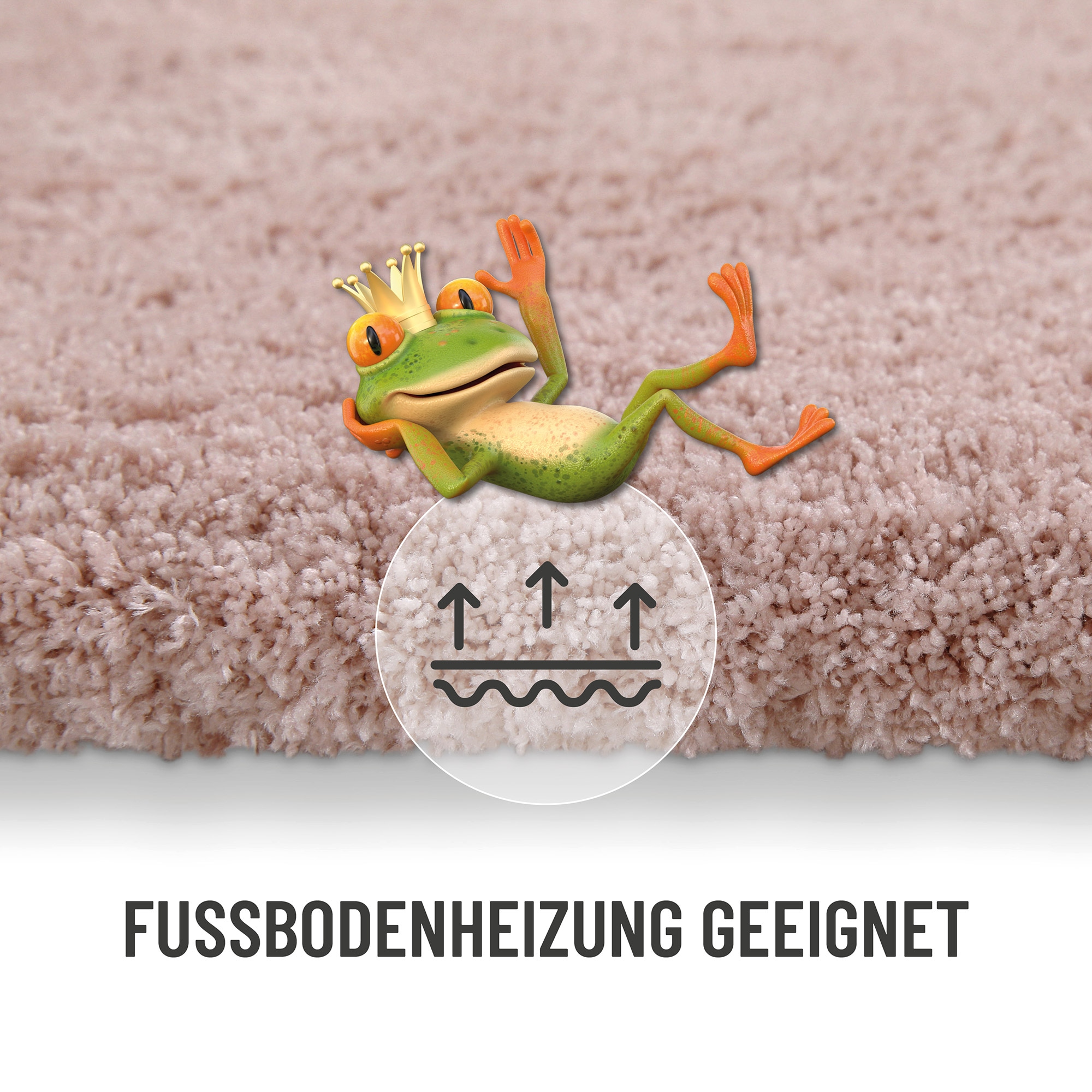 Homie Living Badematte »Porto Azzurro« Höhe 30 mm rutschhemmend beschichtet fussbodenheizungsgeeignet | schnell trocknend Badteppich, uni, rechteckig & rund, waschbar, Badezimmerteppich