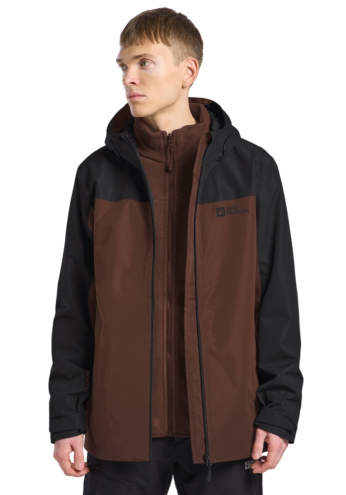 Jack Wolfskin 3-in-1-Funktionsjacke »TAUBENBERG 3IN1 JKT M« mitKapuze 3in1, wasserdicht, winddicht, Übergangsjacke