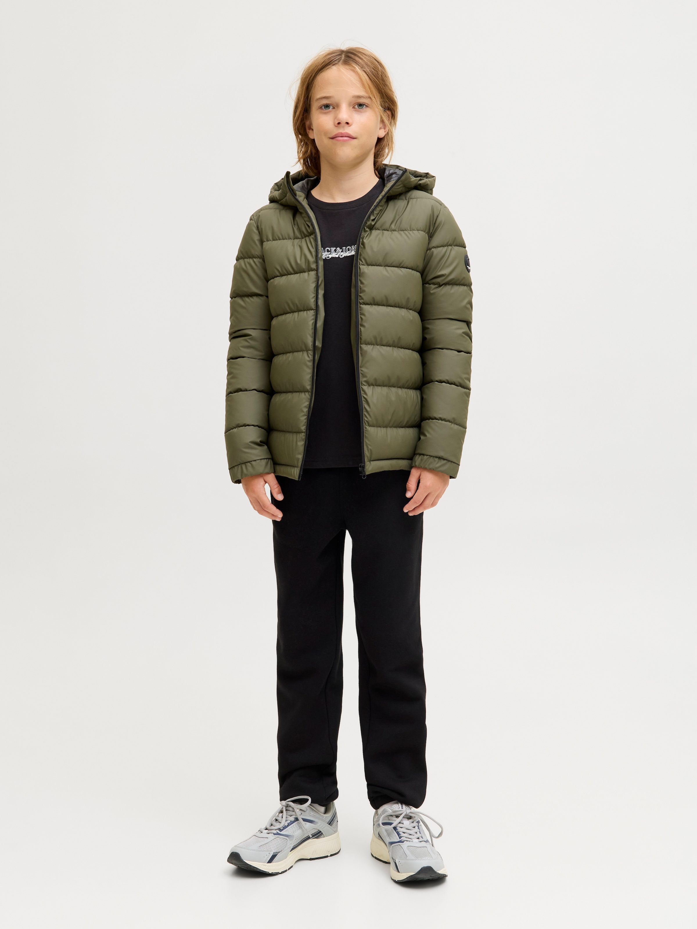 Jack & Jones Junior Veste matelassée »JCOPOINT PU PUFFER JACKET BF JNR« avec capuche