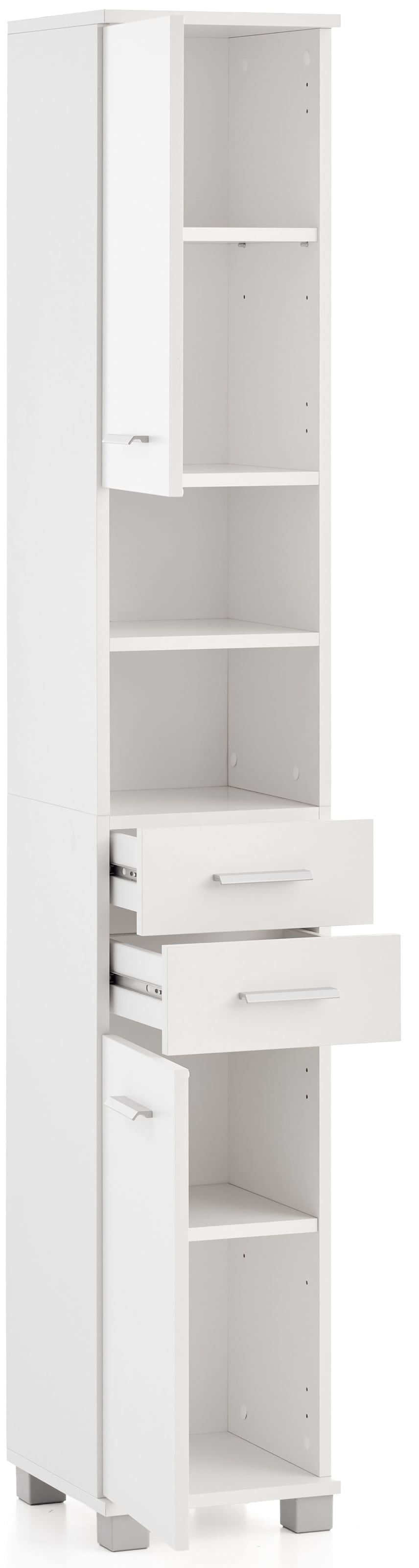welltime Armoire haute »Palermo, Breite 30 cm« Wechselbarer Türanschlag, Metallbeschläge