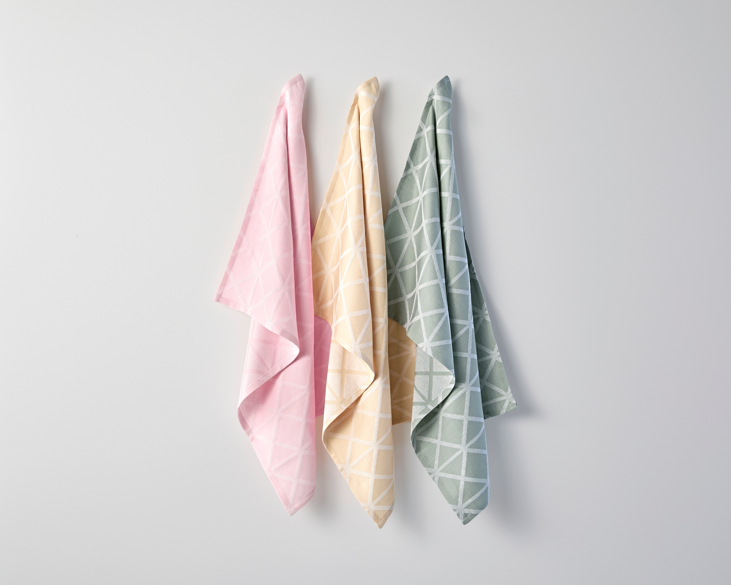 GOODproduct Chiffon à vaisselle »Brea« 100 % Baumwolle, 3er-Set, 50 × 70 cm, attraktives Design