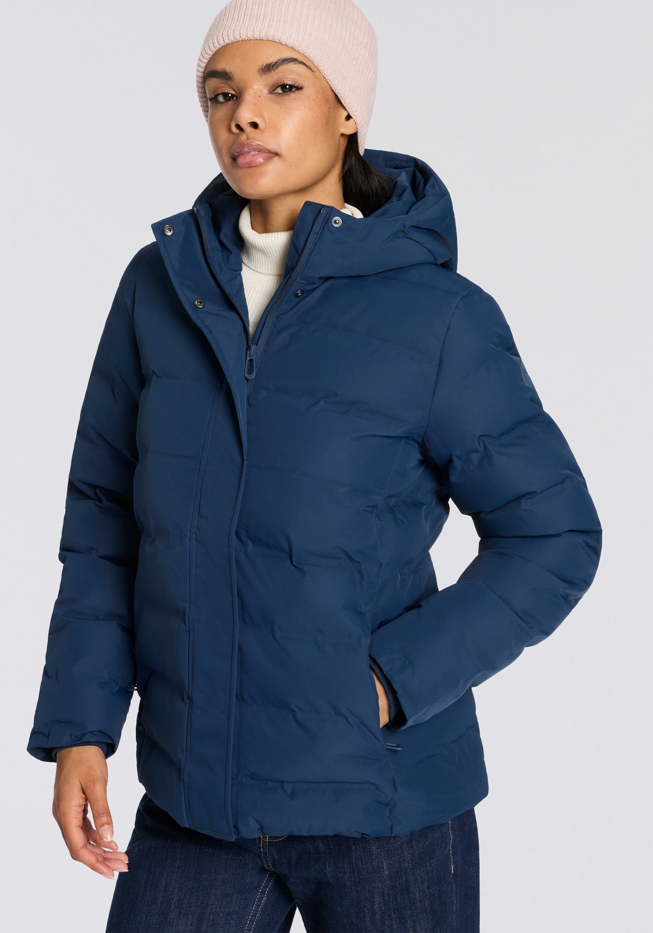 CMP Steppjacke »WOMAN JACKET FIX HOOD« mit Kapuze mit fester Kapuze, winddicht, wasserabweisende Oberfläche