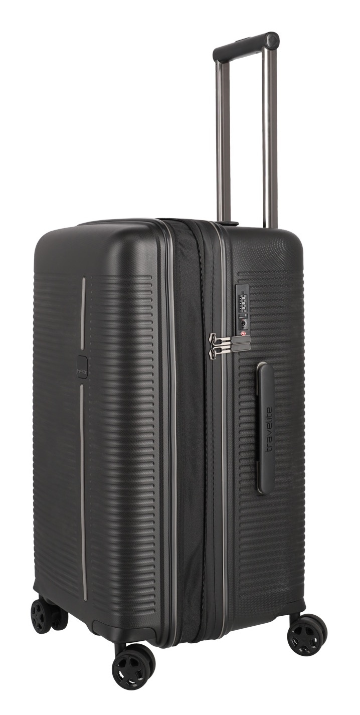 travelite Hartschalen-Trolley »ROOMER Trunk Reisekoffer Hartschale« 66 l 4 Rollen TSA-Schloss – robustes Reisegepäck im Trunk-Design