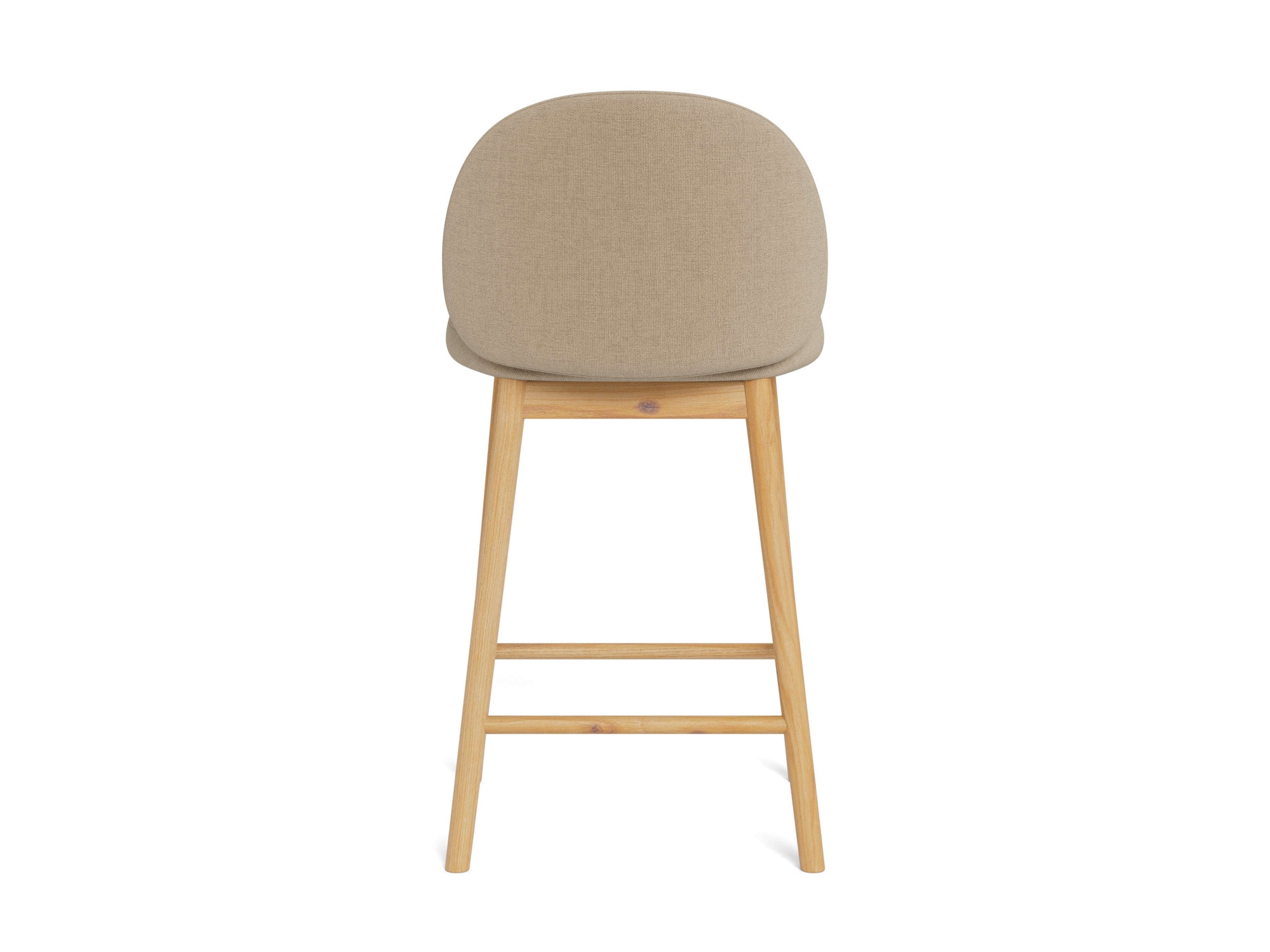ACTONA GROUP Tabouret de bar »Sophia - Bequemer Barstuhl aus Eiche mit Fussstütze & Rückenlehne« Ensemble, 2 cuis tlg. Design scandinave, siège en tissu, pour cuisine et coin repas