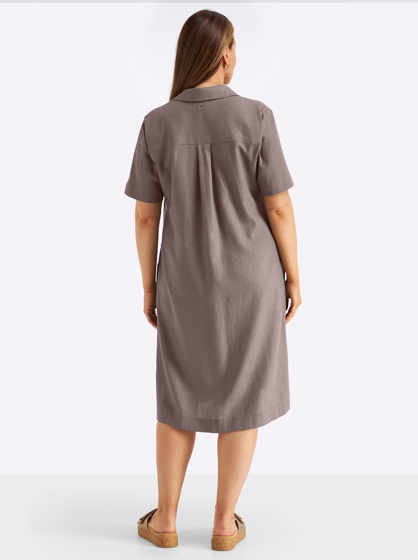 Sheego A-Linien-Kleid »Leinenkleid«