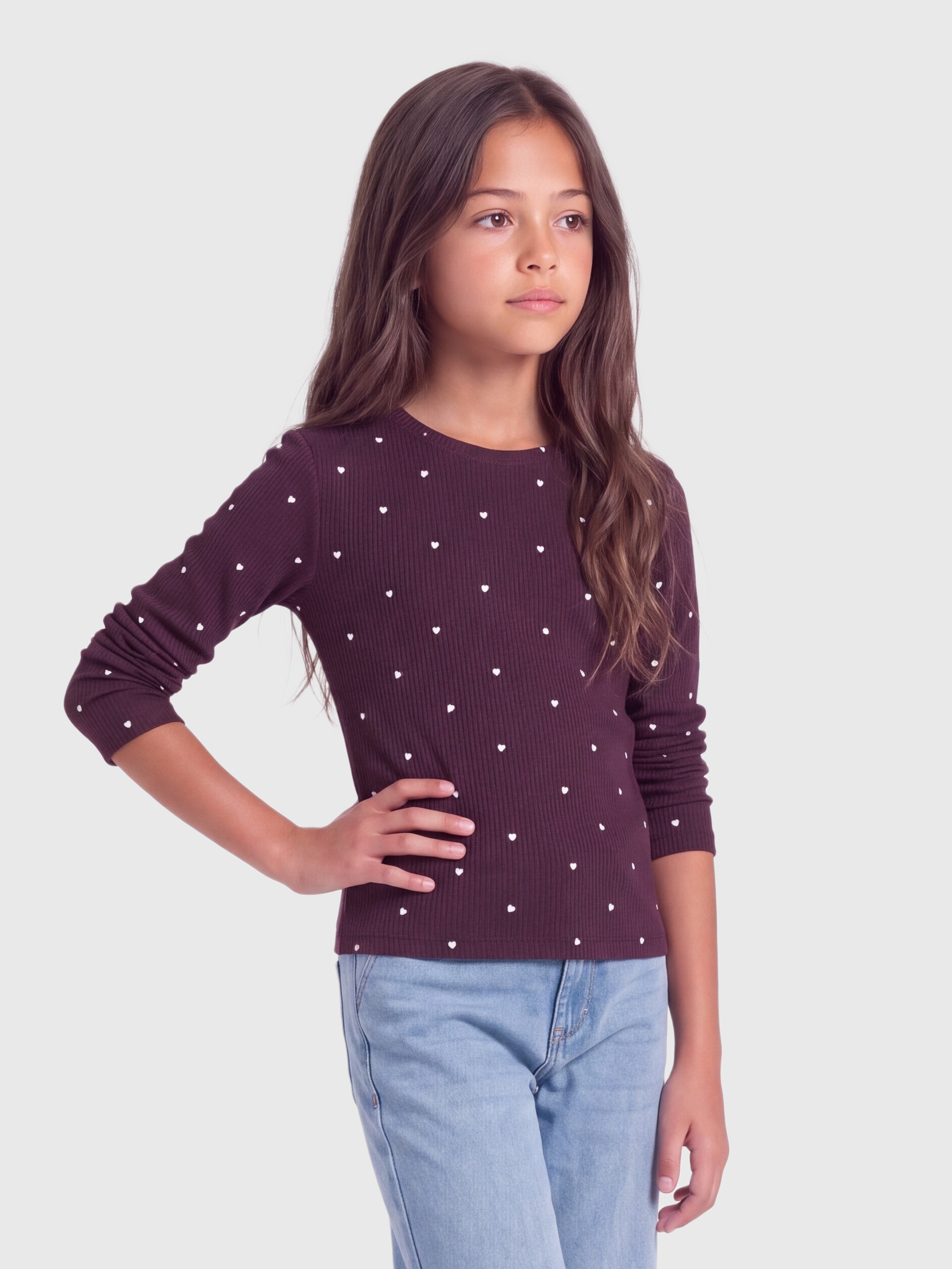 KIDS ONLY T-shirt à manches longues »KOGBELLA LIFE AOP L/S TOP JRS NOOS« mélange de coton, ajusté