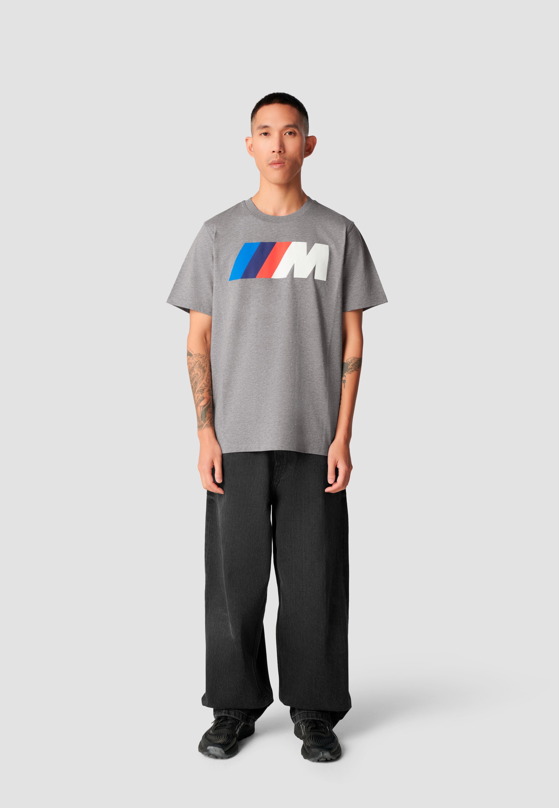 BMW T-Shirt mit BMW M Logo Puff-Druck auf der Brust