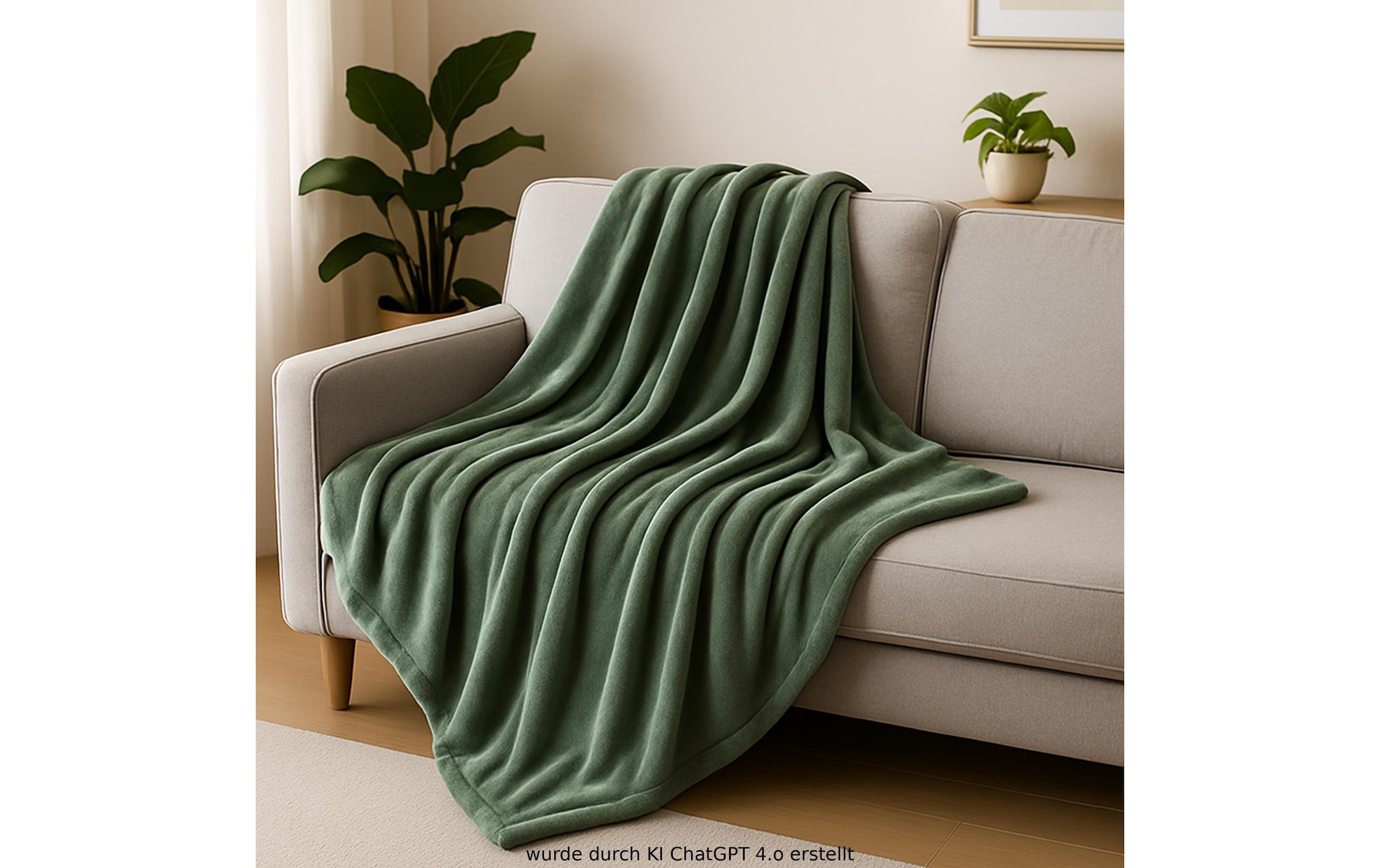 HOME FASHION Wohndecke »Home Fashion Decke Fleecedecke 150 x 200 cm, Dunkelgrün«