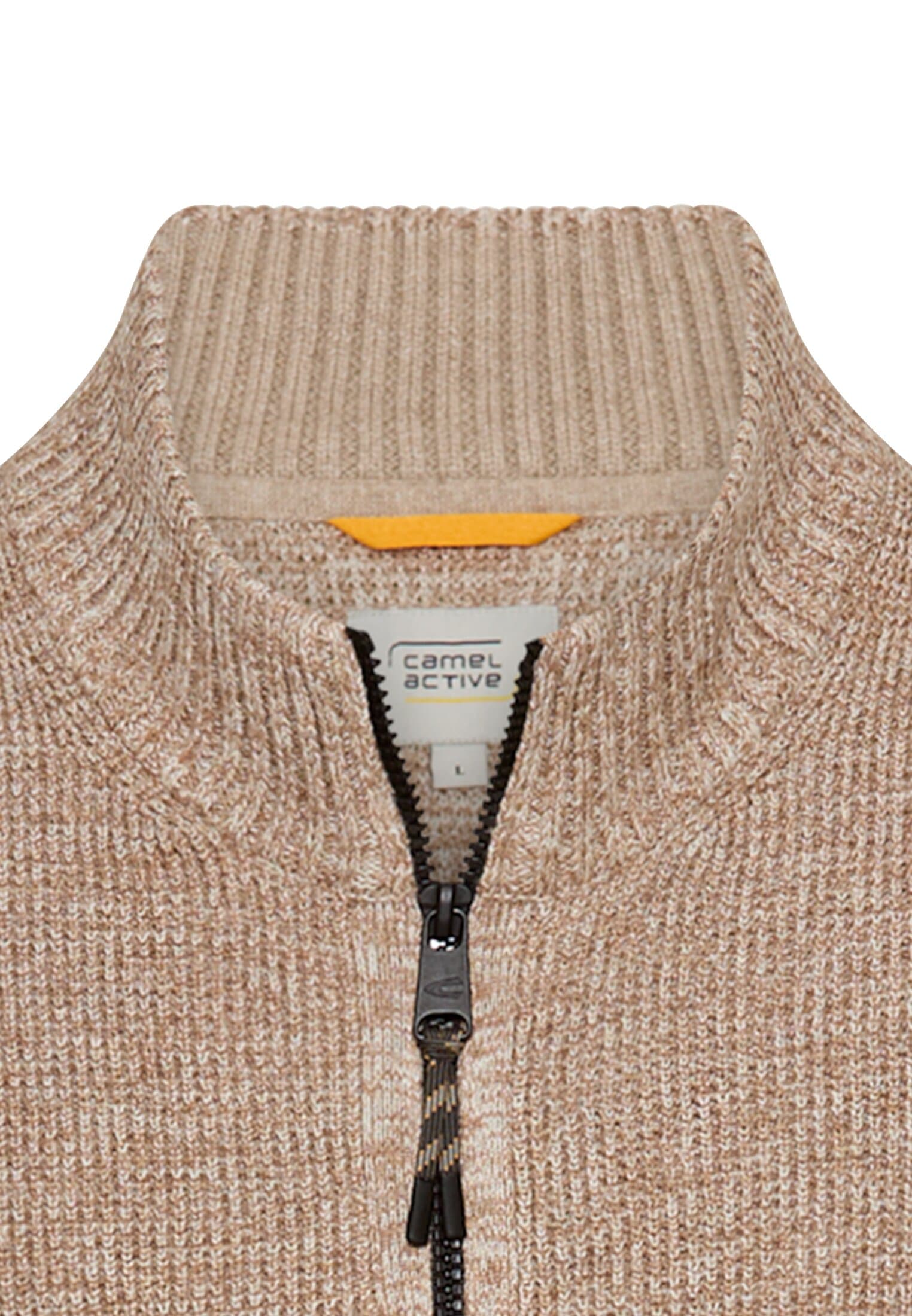 camel active Veste en tricot mit Logo Stickerei