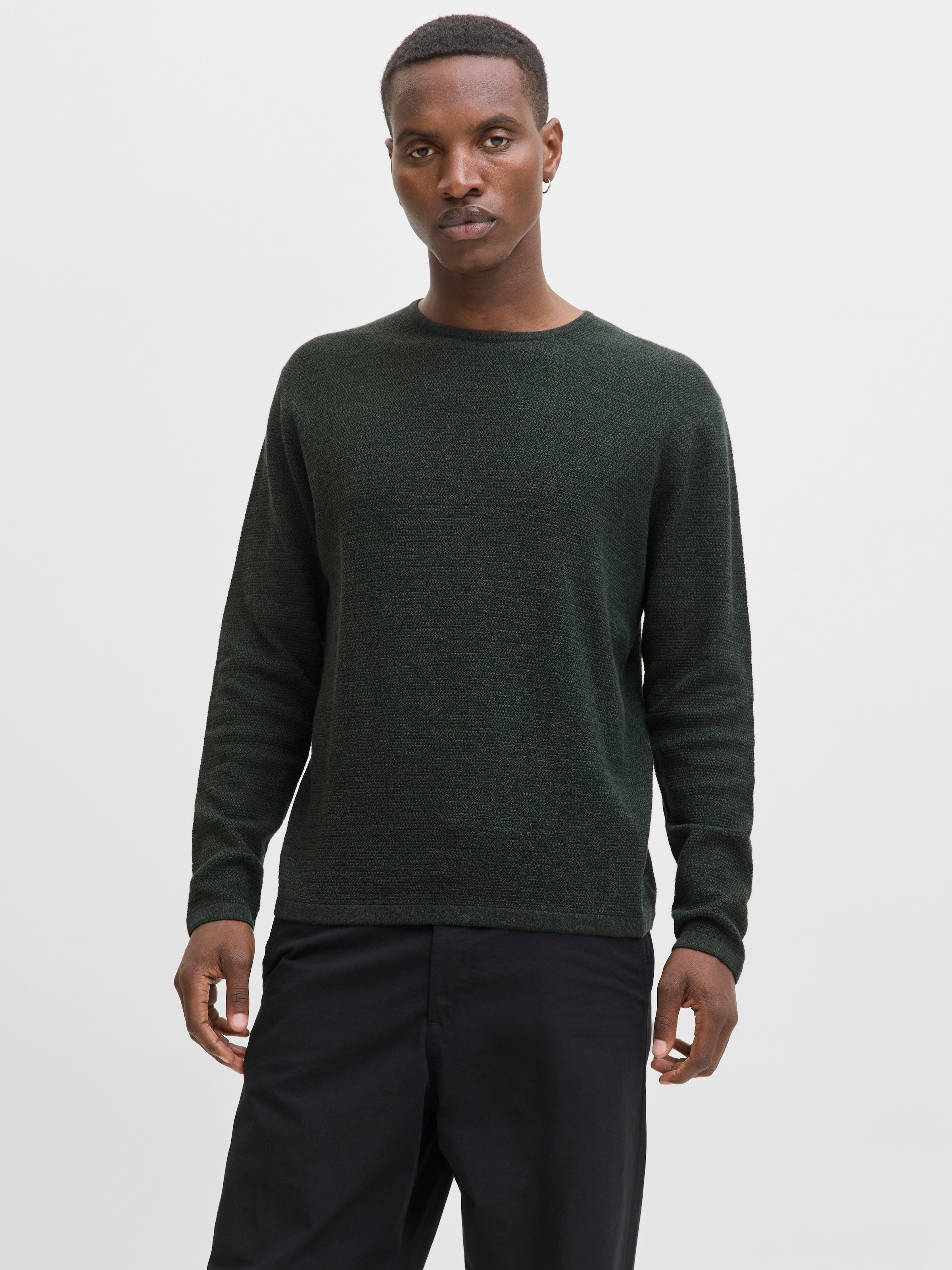 Jack & Jones Rundhalspullover »JJEGEORGE KNIT CREW NECK NOOS« mit Strick Optik