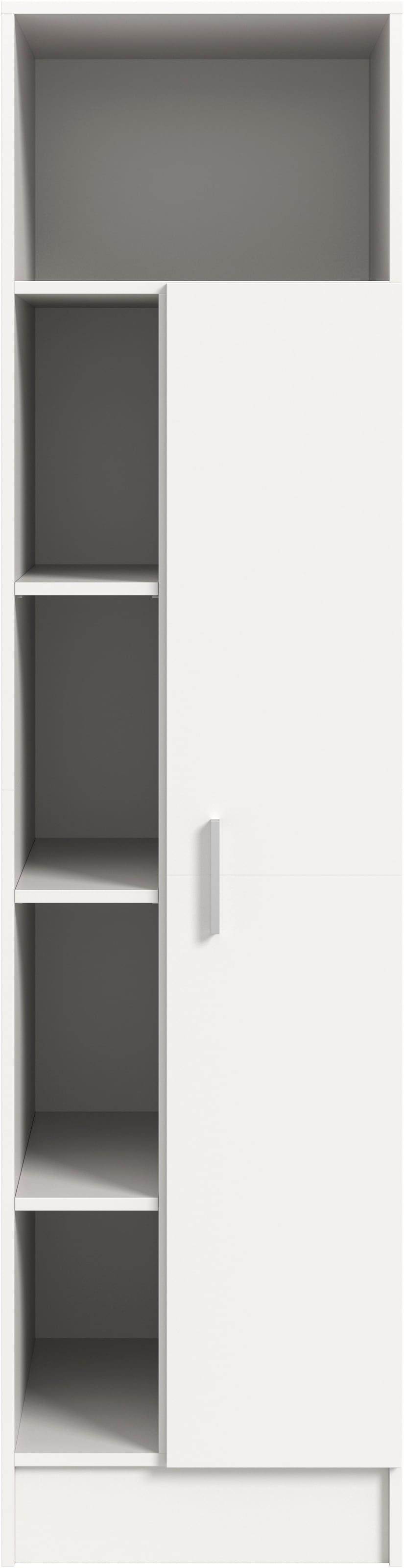 welltime Mehrzweckschrank »FALAS, TOPSELLER!, Höhe 195cm, 1 Tür, 1 Kleiderstange, 5 offene Fächer« in verschiedenen Farben erhältlich, 1 Stk. tlg. Universalschrank, Wäscheschrank, Badezimmer, Hauswirtschaftsschrank