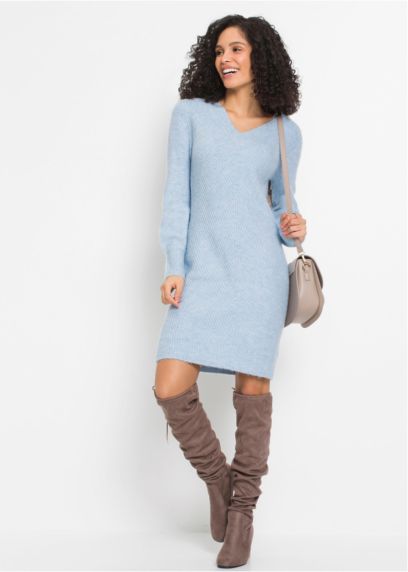 bonprix Robe en tricot »Strickkleid« für besondere Anlässe, elastisches Material, Loose Fit