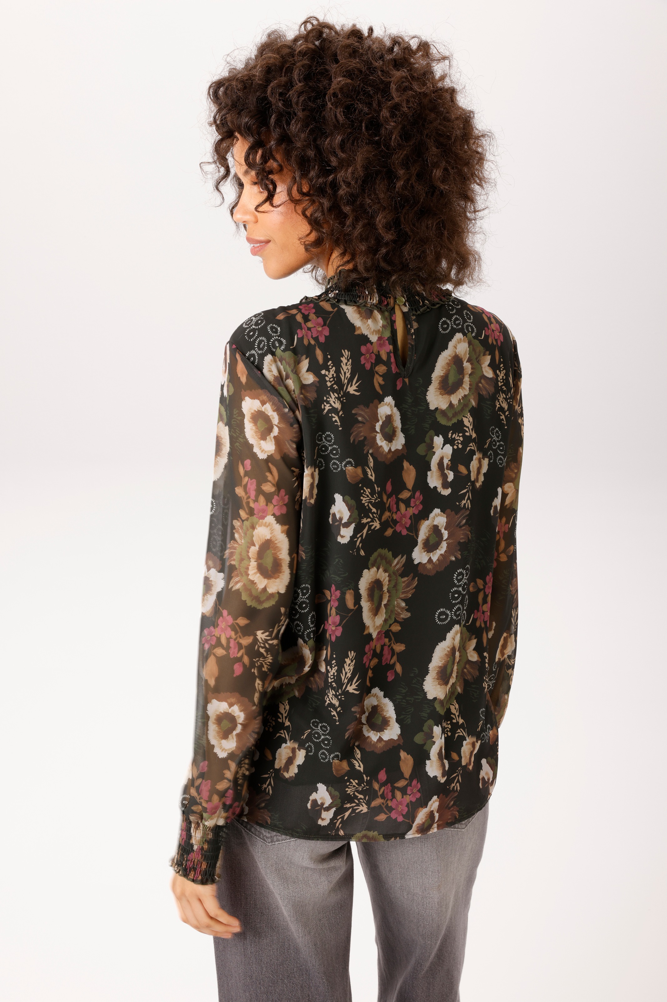 Aniston CASUAL Schlupfbluse mit fantasievollem Blumendruck - NEUE KOLLEKTION