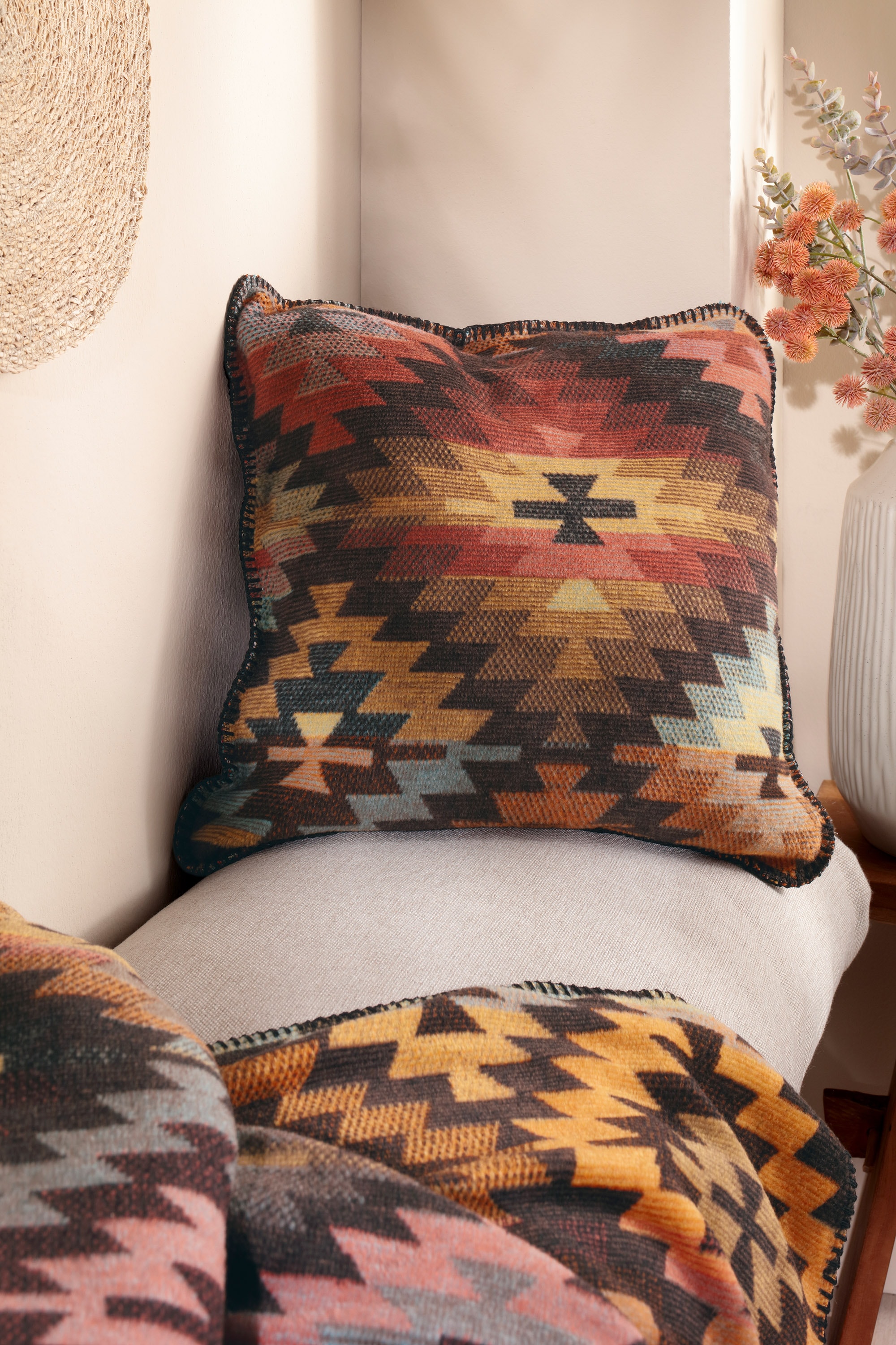 Biederlack Coussin décoratif »Nomad« markantes Ikat-Dessin