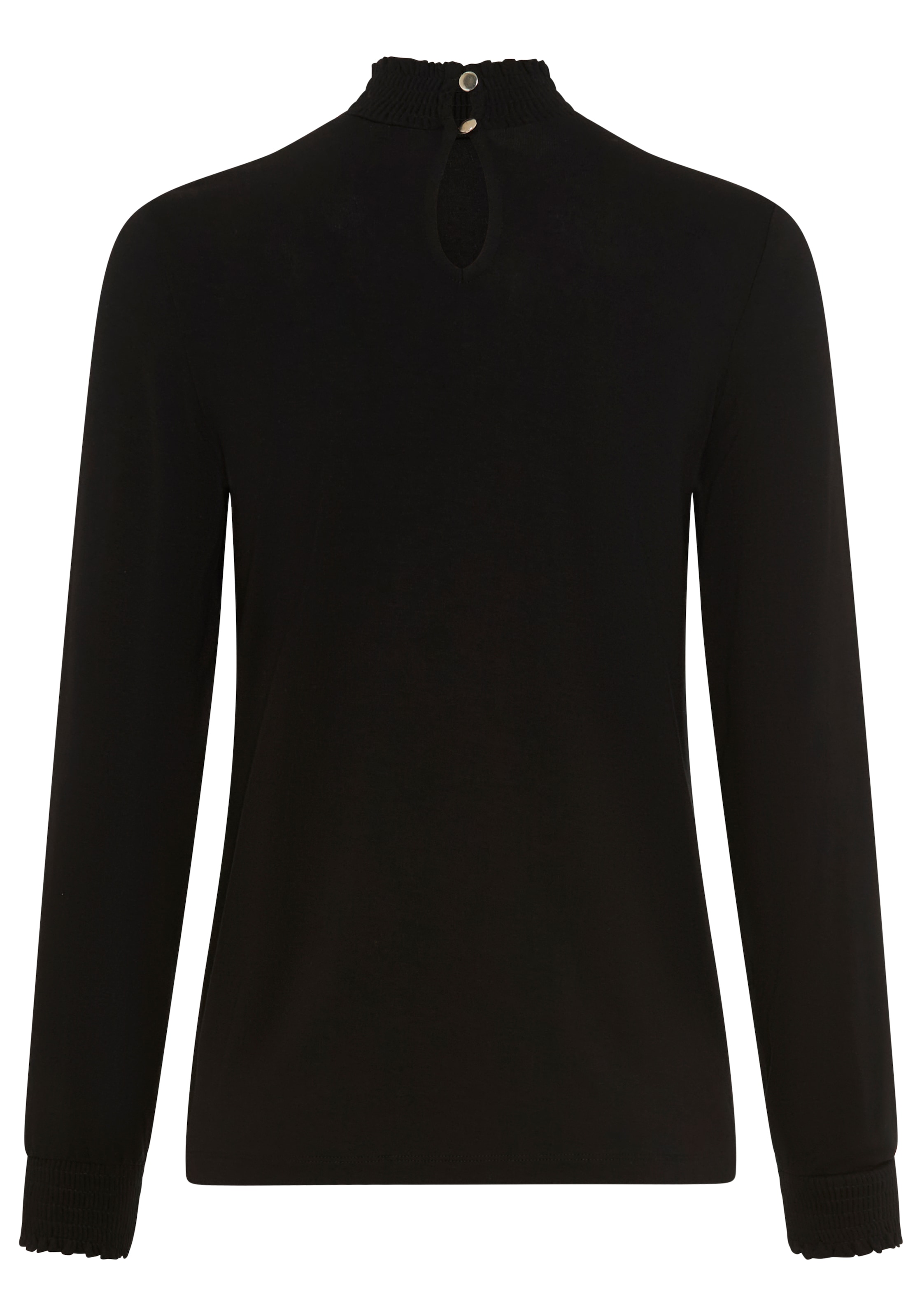 Laura Scott T-shirt à manches longues en mélange de viscose élastique, coupe près du corps, uni