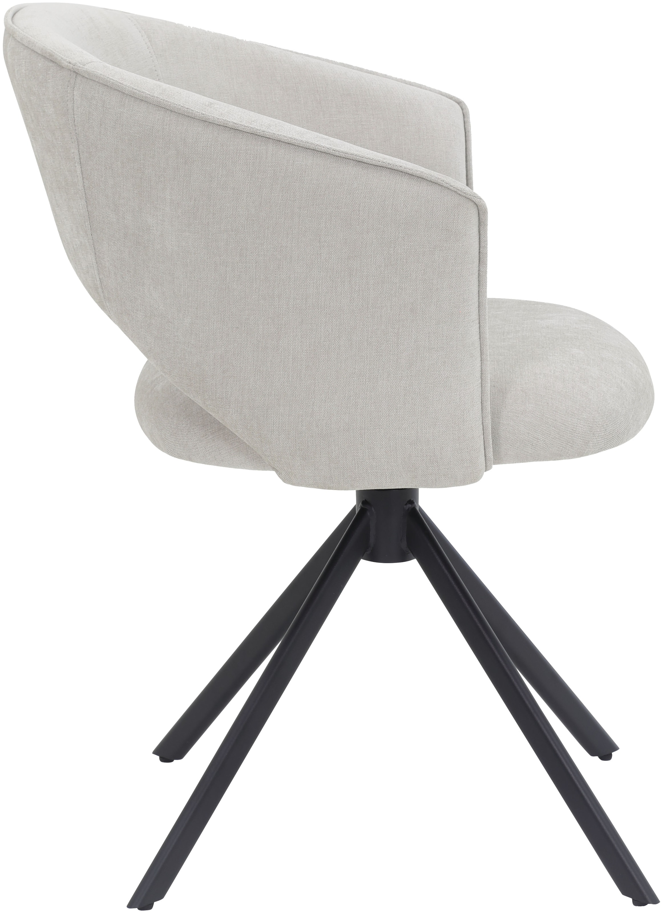 TOM TAILOR HOME Armlehnstuhl »CURVY ARMCHAIR« (Set) 2 Stk.mit Armlehnen, drehbar, Rückholfunktion, Rückenausschnitt