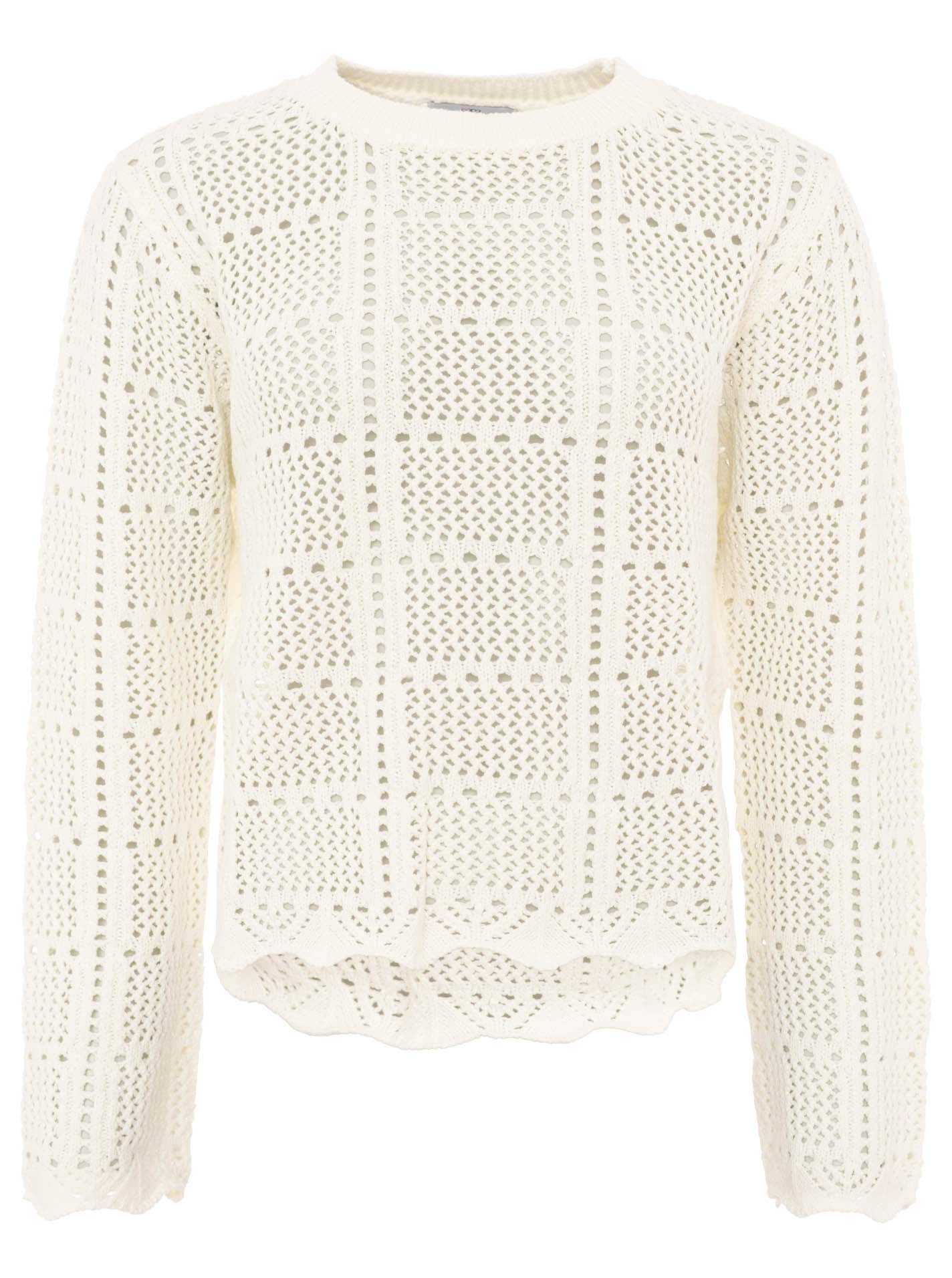 Zwillingsherz Pull en tricot »"Lochstrick"« mit Lockstrickmotiv