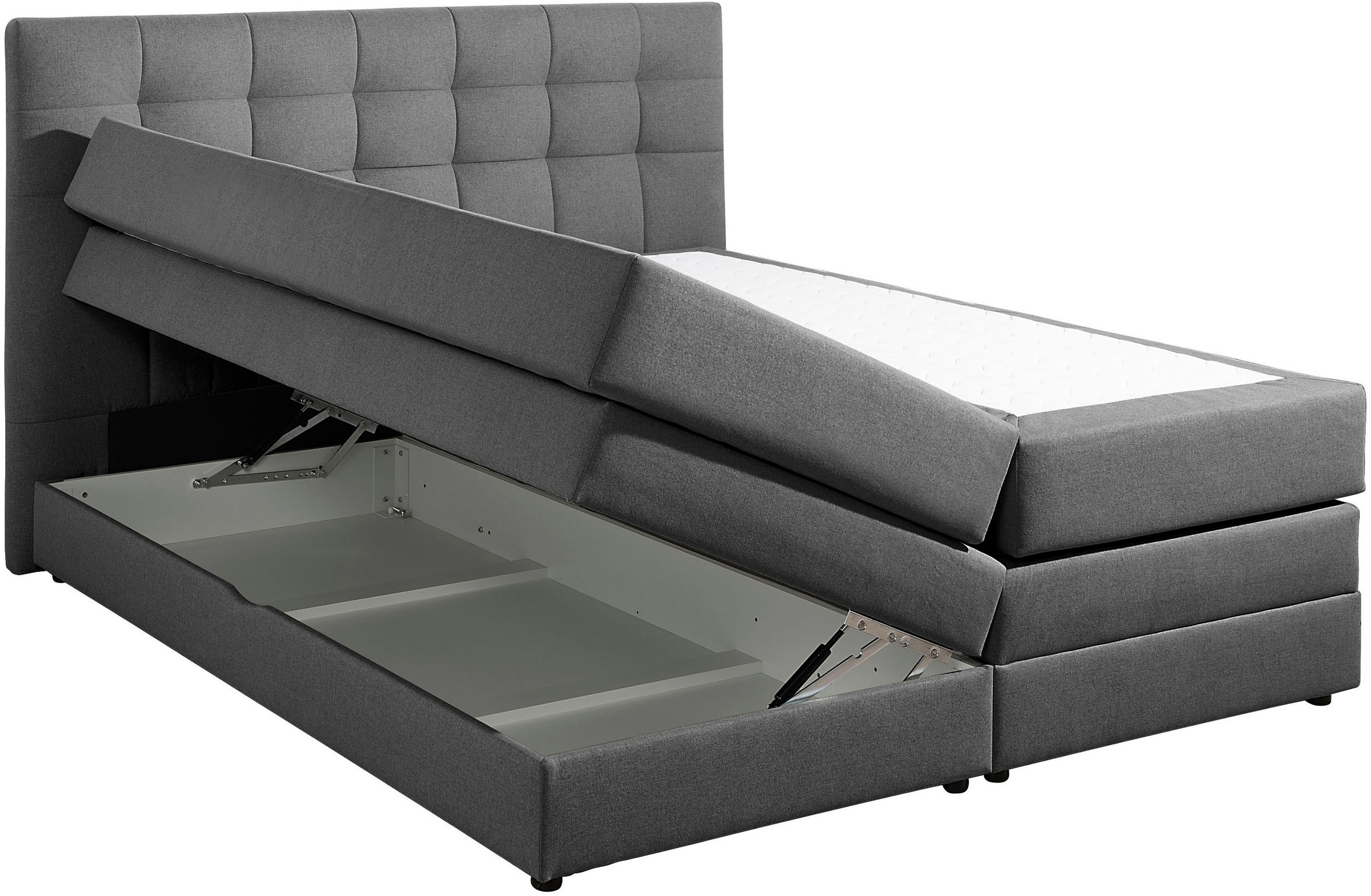 Home affaire Boxspringbett »Ethan« inkl. Topper und geräumigen Bettkasten erhältlich in H2, H3 und H4