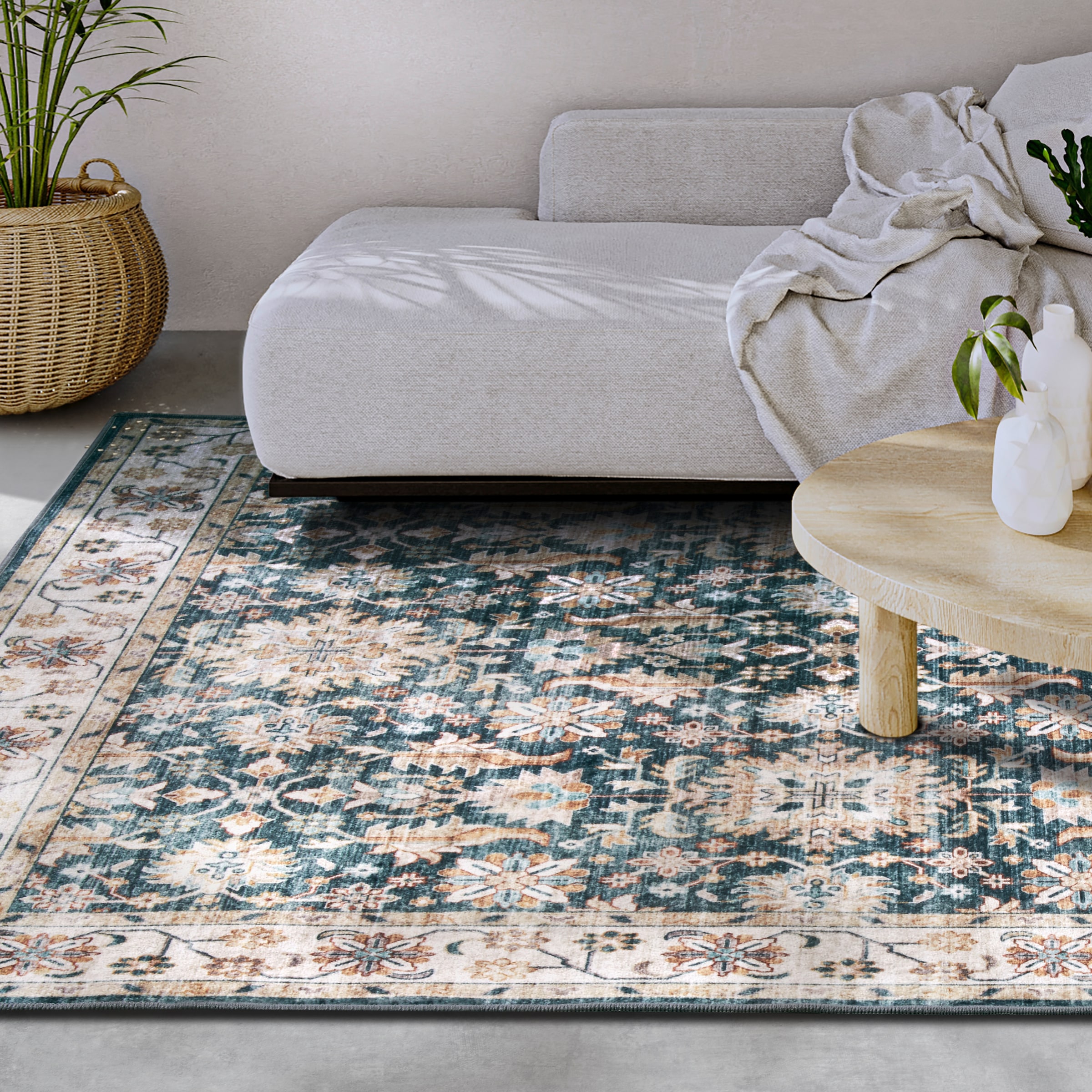 ELLE DECORATION Tapis »Saveh« Rectangulaire 5 mm Höhe Kurzflor, Anti Rutsch, Vintage, Klassisch, Wohnzimmer, Flur