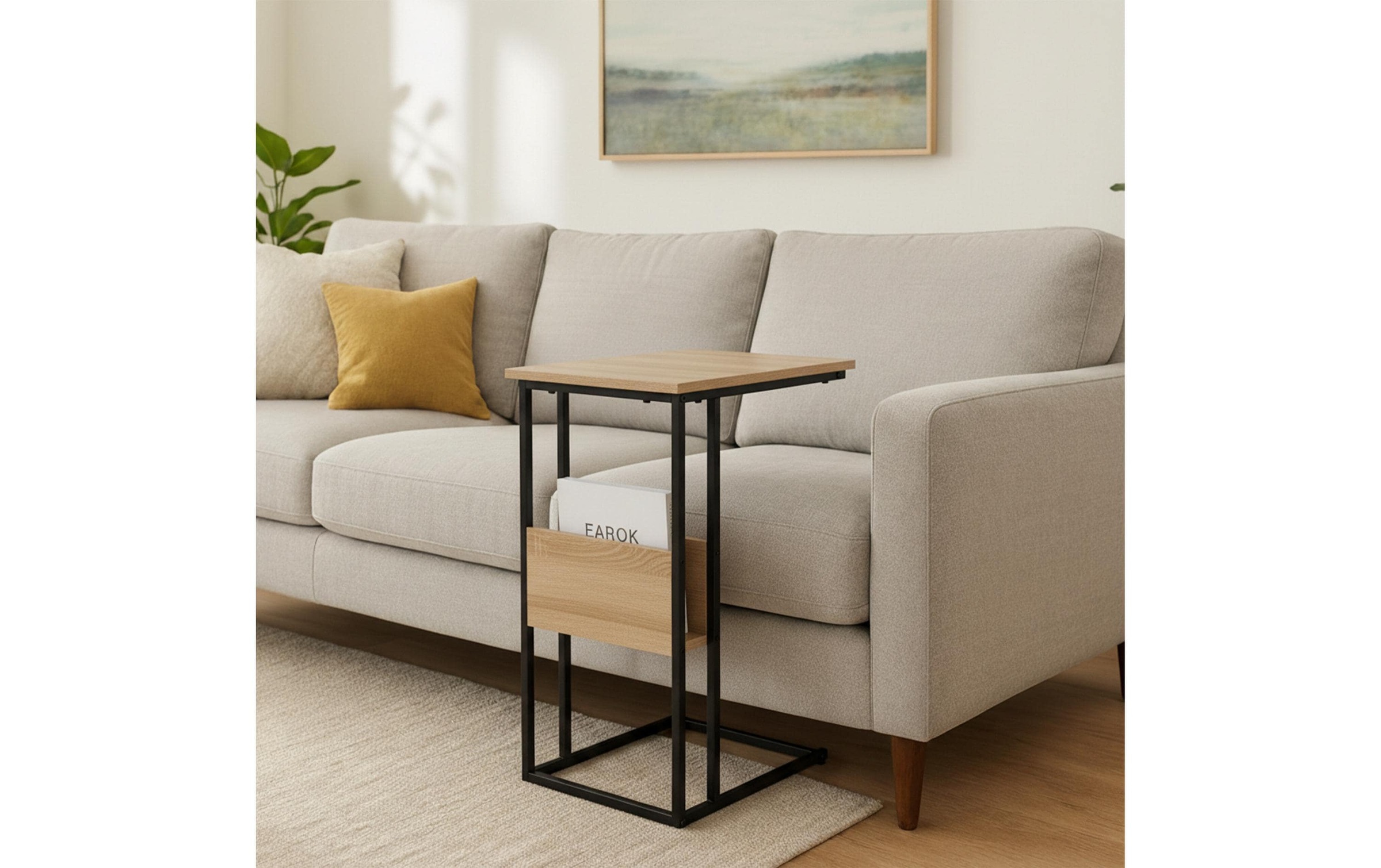 relaxdays Beistelltisch »in C-Form 60 x 55 cm«