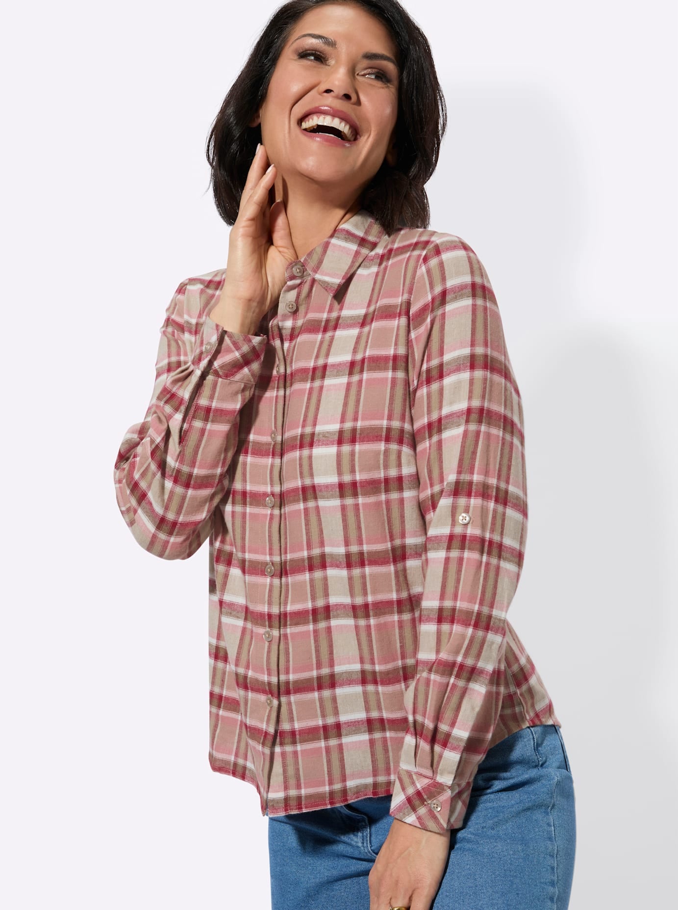 Casual Looks Blouse en flanelle