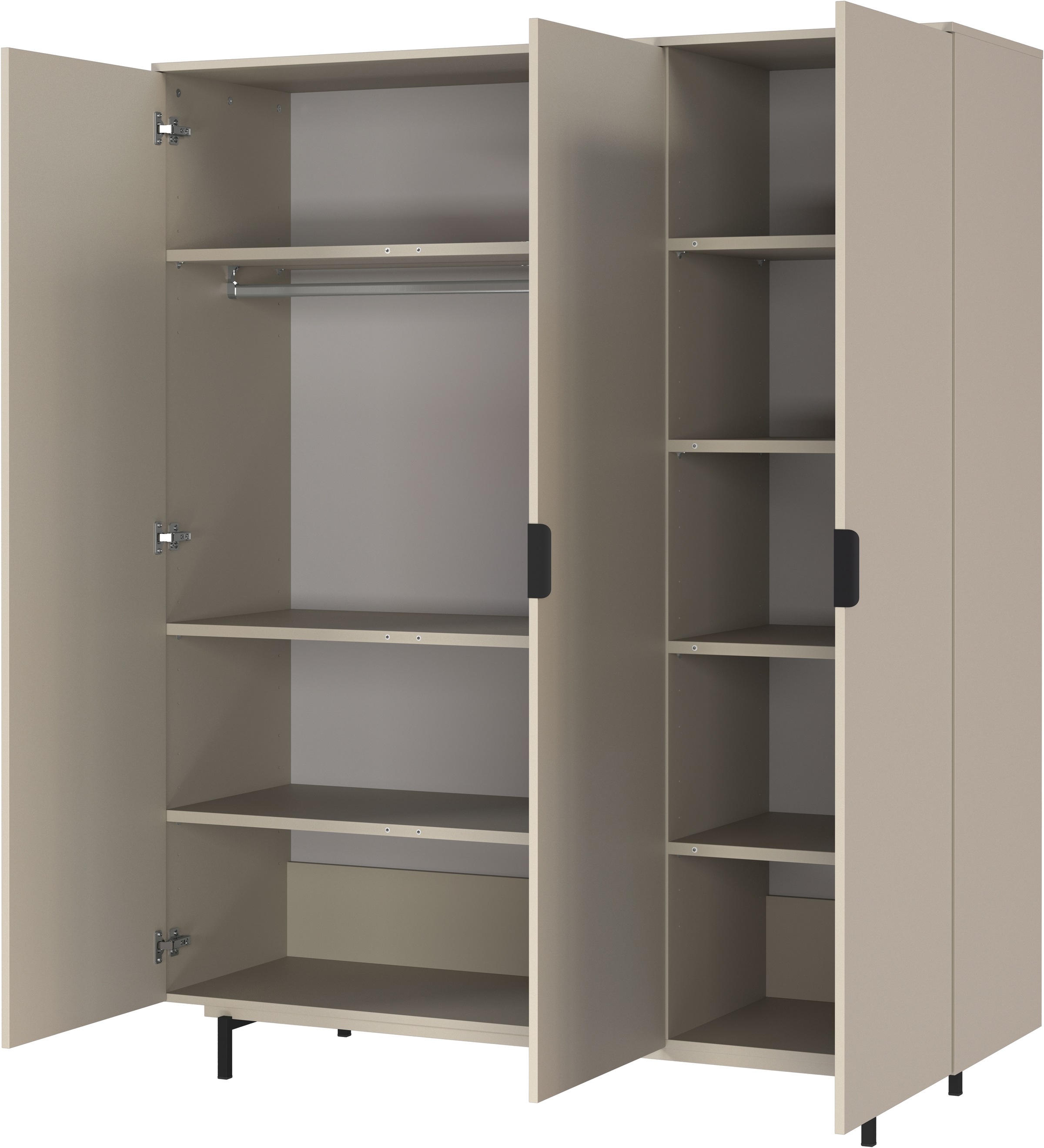 GERMANIA Kinderkleiderschrank »Tomino« 1 Stk. tlg. modernes Design, gedämpfte Türen, B/H/T 158/190/54 cm, 7 Einlegeböden