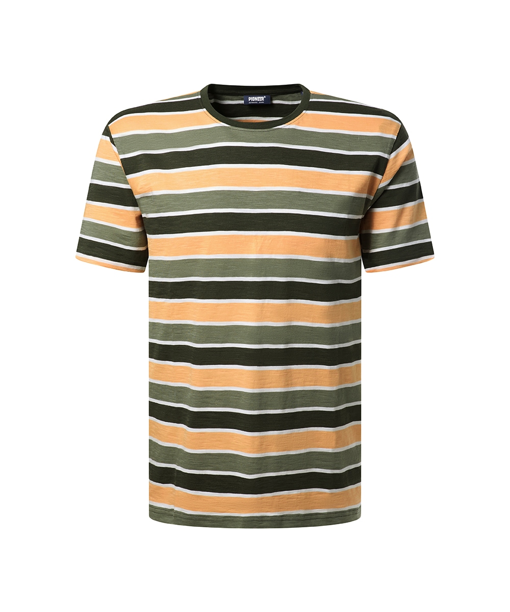 Pioneer Authentic Jeans T-Shirt mit Streifen Muster