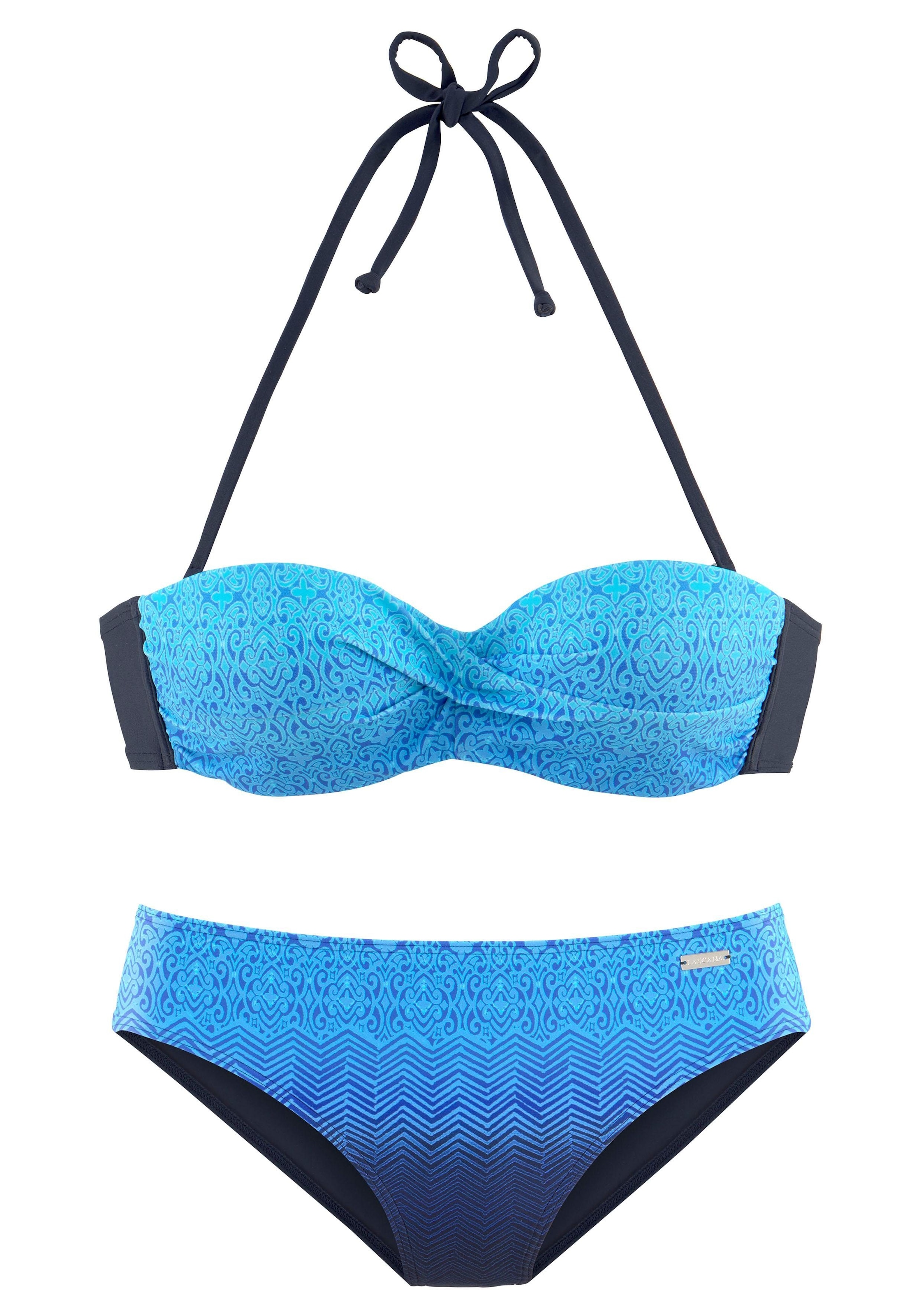 LASCANA Bügel-Bandeau-Bikini mit Farbverlauf