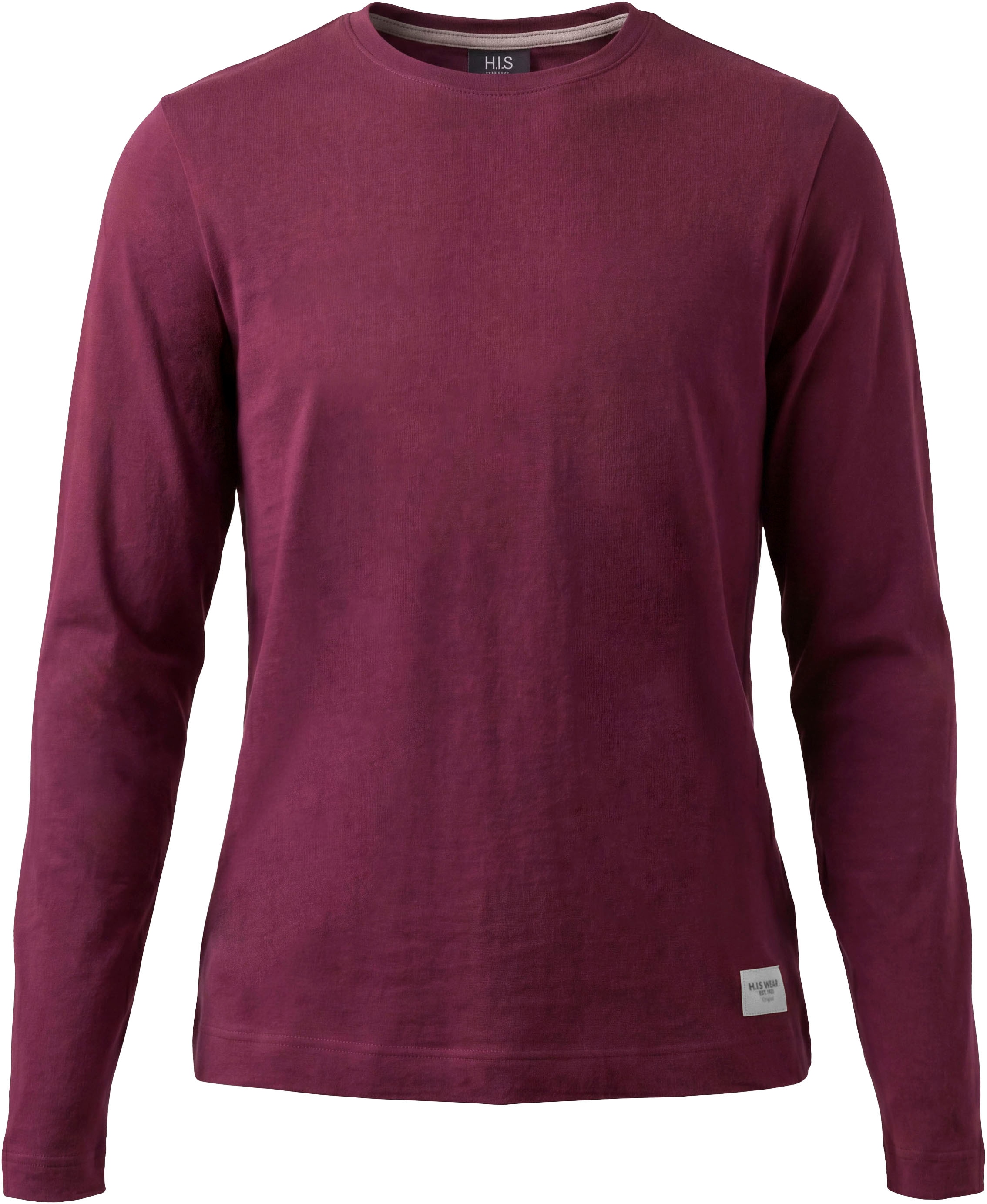 H.I.S T-shirt à manches longues »3er Pack H.I.S Shirts in modischen Farben, Must-Have Basic« Paquet, 3,  3 T-shirts basiques à manches longues en lot, longueur aux hanches, coupe basique