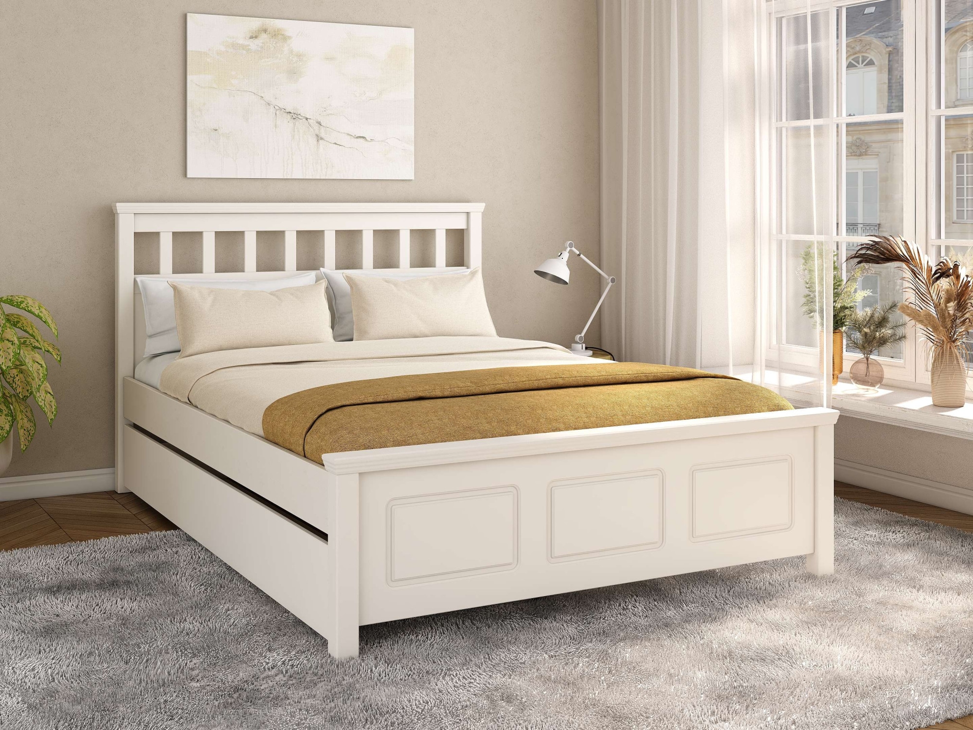 GOODproduct Bett »Tillian, Bettgestell, Doppelbett, Bettkasten optional, Made in EU« Liegefläche 140x200cm,  aus massiver Kiefer in Kombination mit MDF, FSC®, inklusive Lattnerost