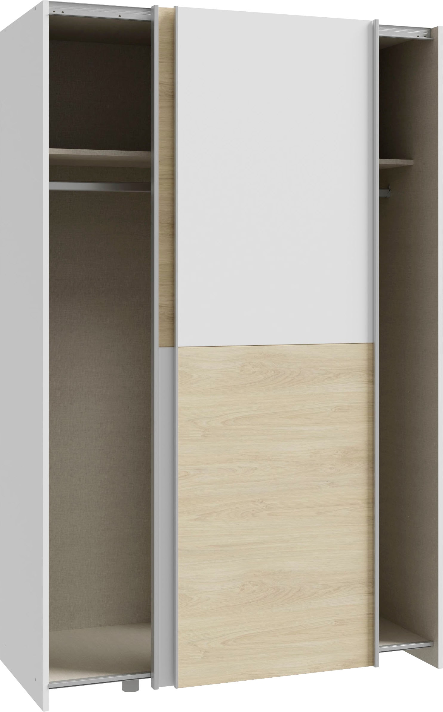 FORTE Schwebetürenschrank »2 Schiebetüren, Made in Europe, stabil und zeitlos« 5 Breiten: 120 -200cm, Höhe ca. 190cm,  in verschiedenen Farben und Breiten