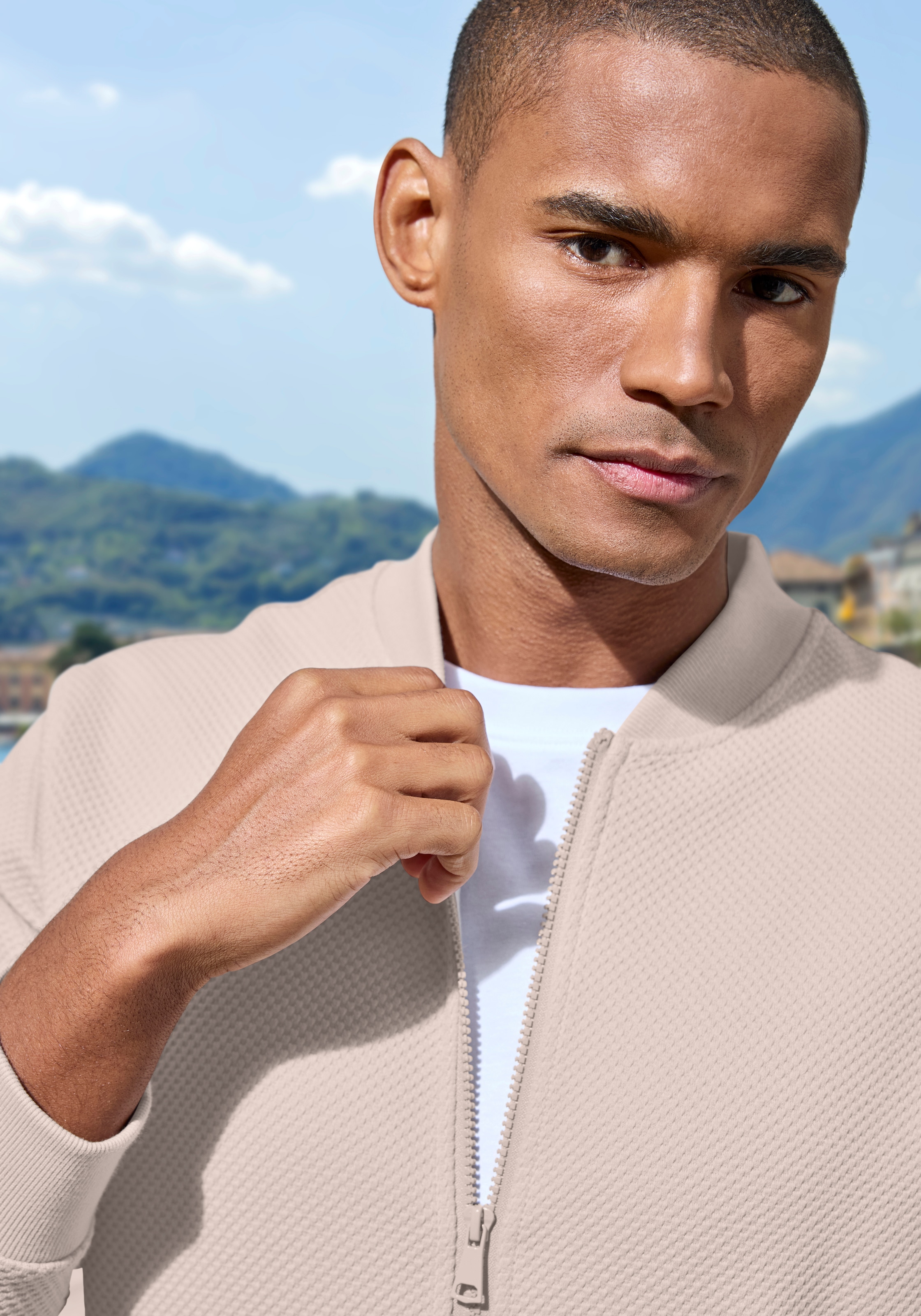 John Devin Veste sweat »aus Struktur-Qualität« aus Struktur-Qualität