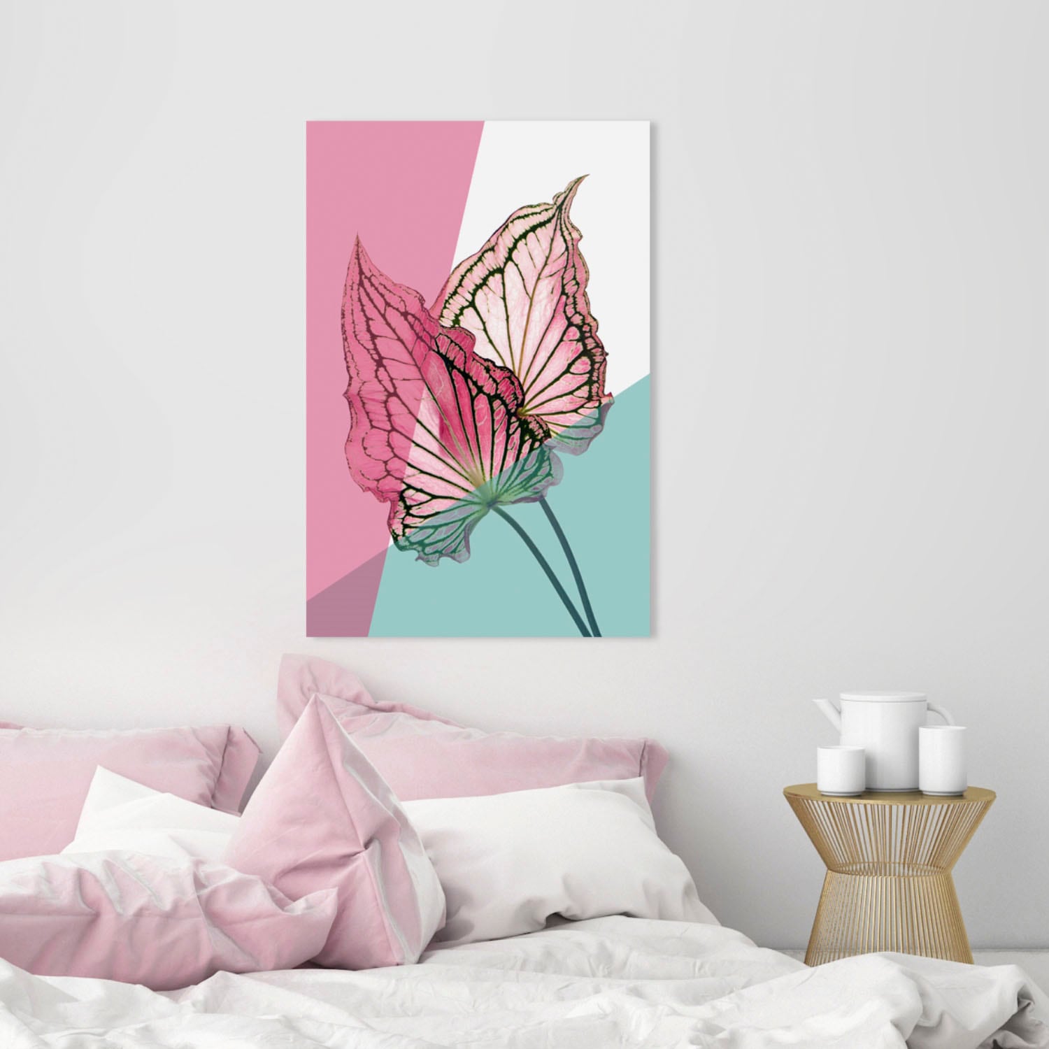 queence Tableau en verre acrylique »Blätter« Fine Art-Print in Galeriequalität