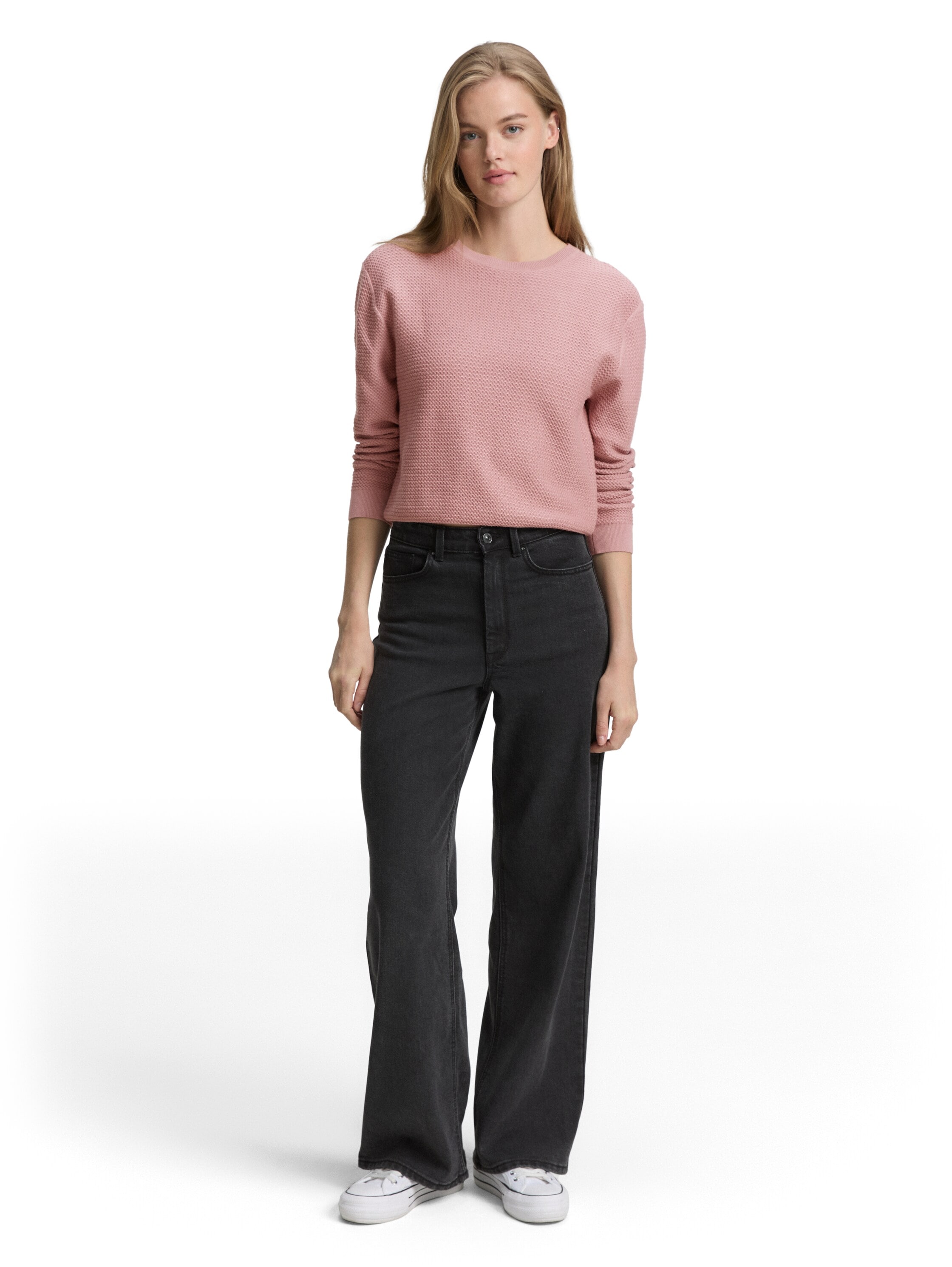 TOM TAILOR Denim Pull en tricot , mit Rippbündchen
