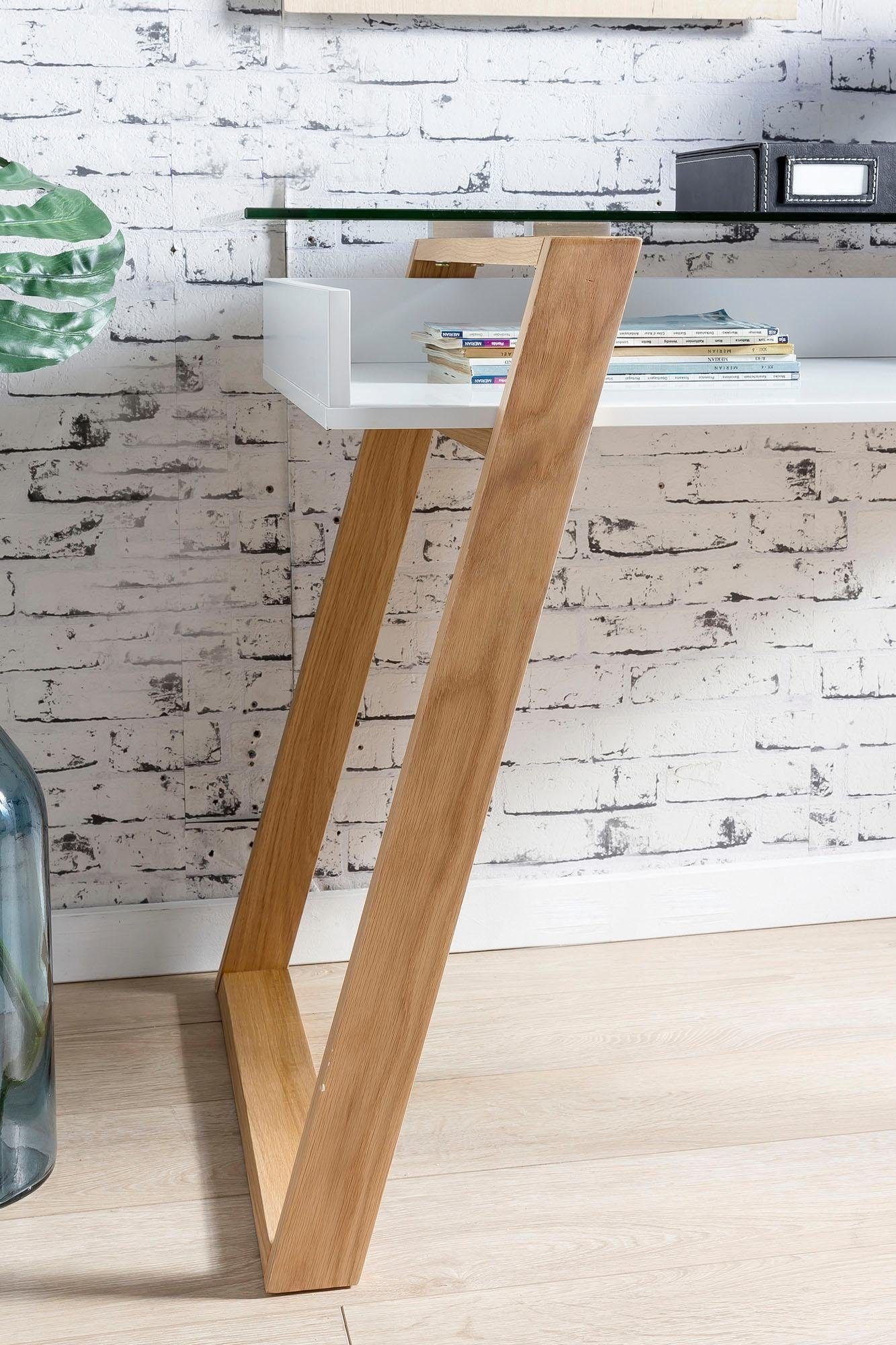 SalesFever Bureau »Falun - Arbeitsplatz Deluxe: Der Laptop-Tisch« Eleganz trifft Funktion: Mit Glasplatte