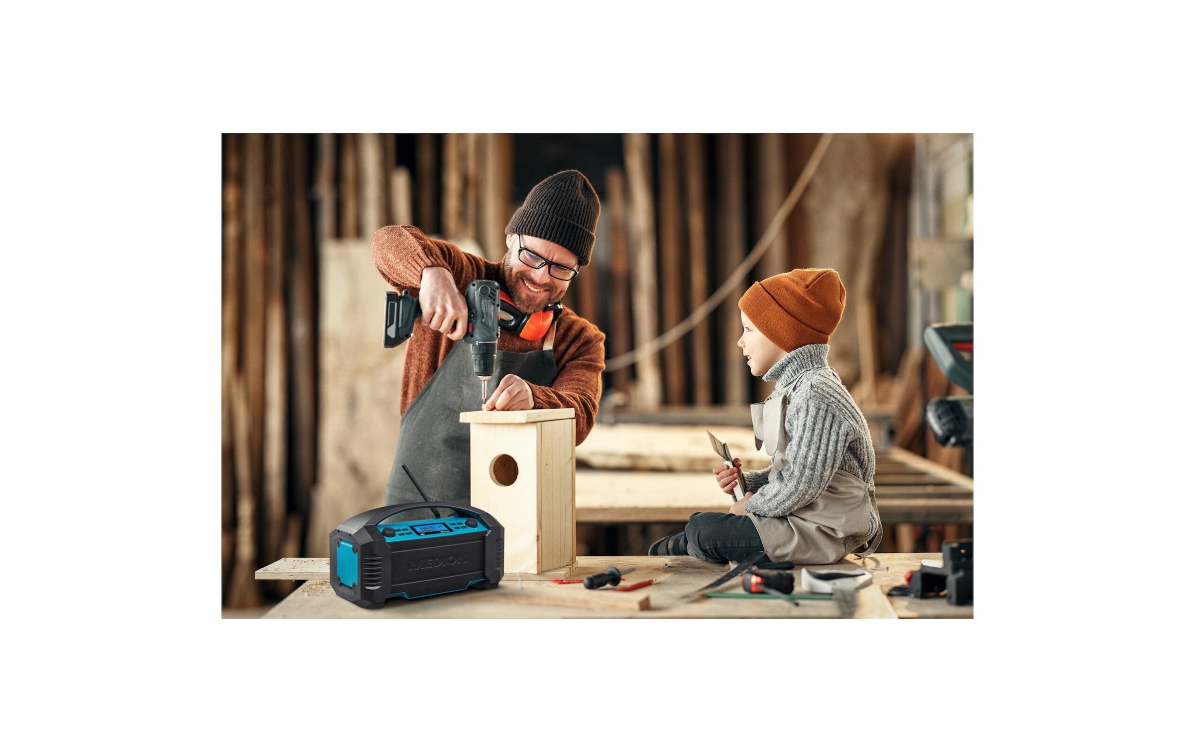 Medion® Baustellenradio »LIFE E66050 Blau« (Bluetooth Digitalradio (DAB+) | FM-Tuner )