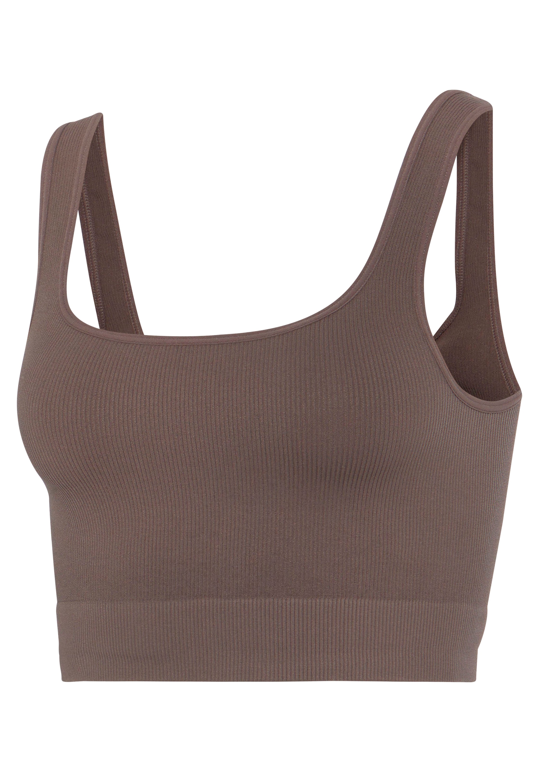 LASCANA Crop-Top top sans coutures avec structure côtelée