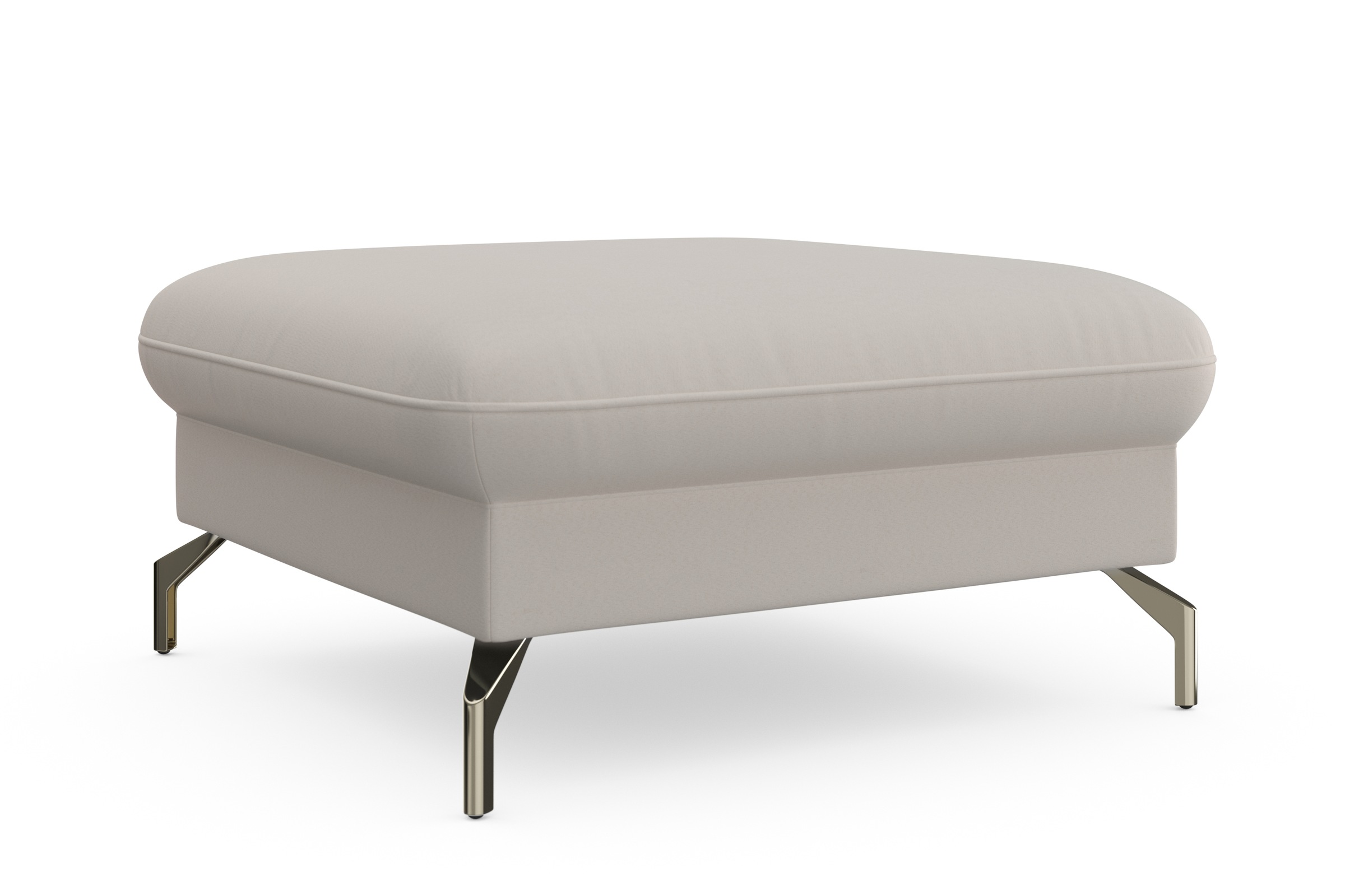 sit&more Hocker »Fashion« inklusive Federkern, mit satinierten Nickelfüssen